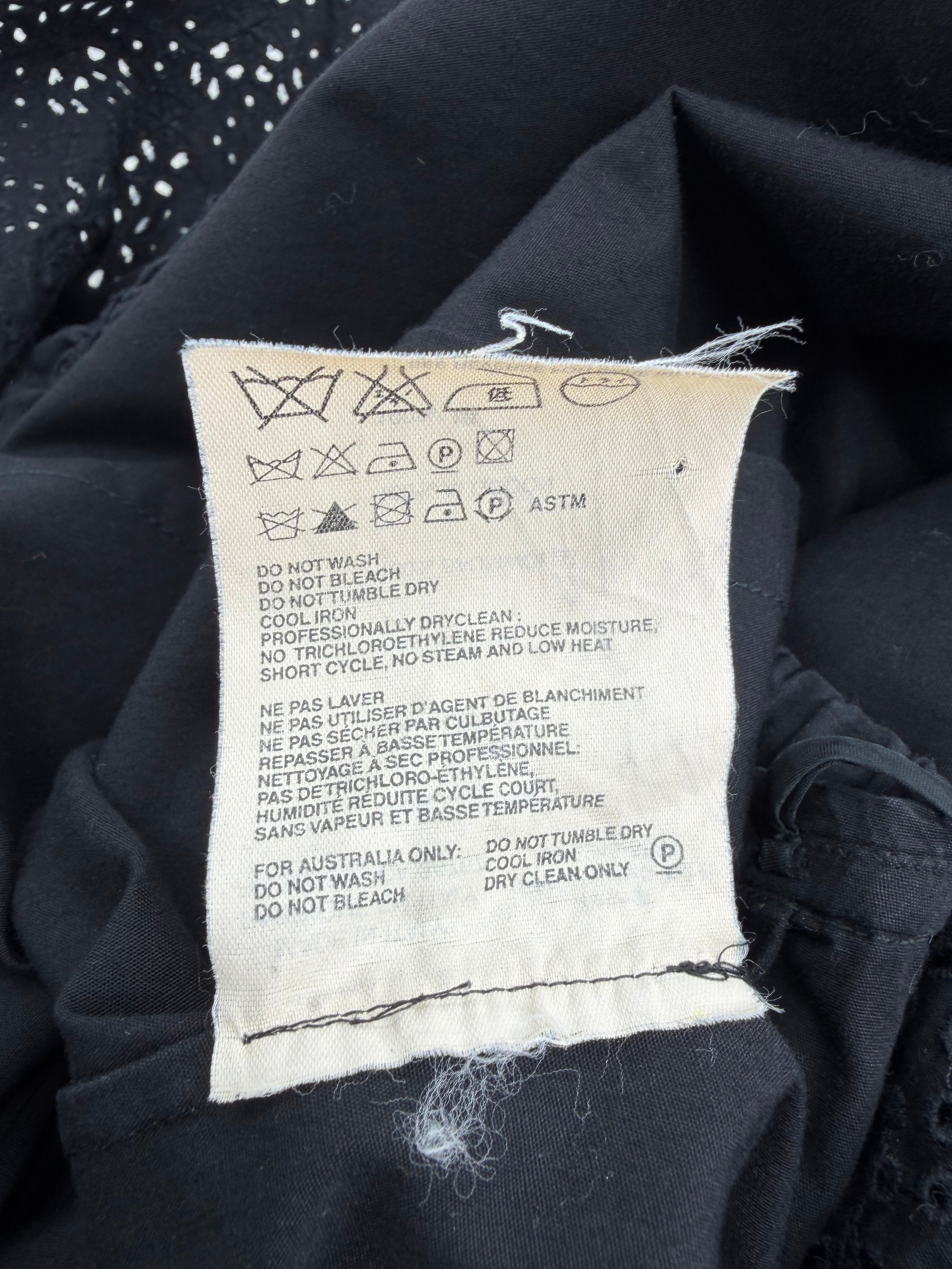 Miu Miu Black Broderie Anglais Cotton Skirt - AU8/10