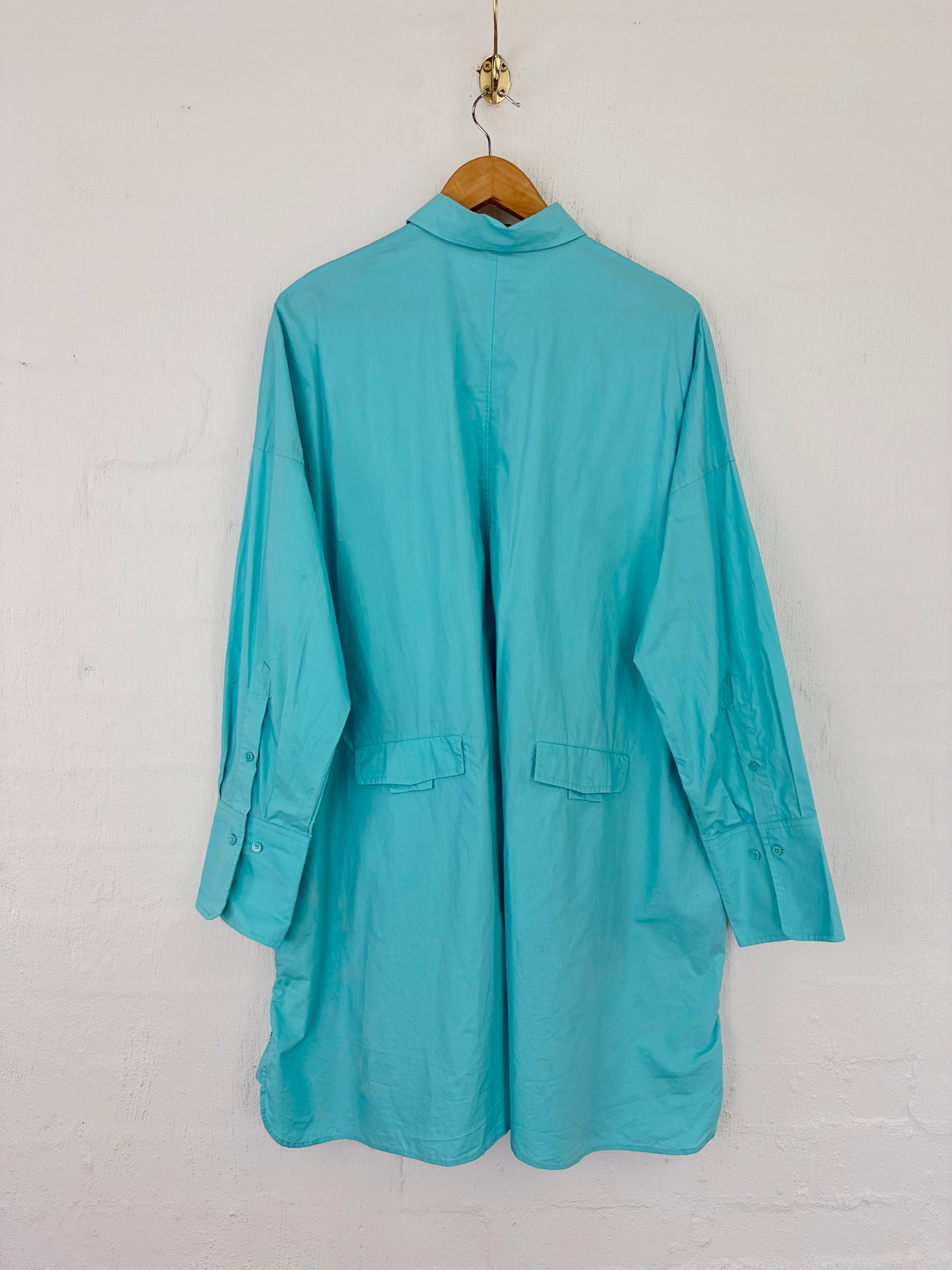 Scanlan Theodore Aqua Cotton Shirt Dress - AU10