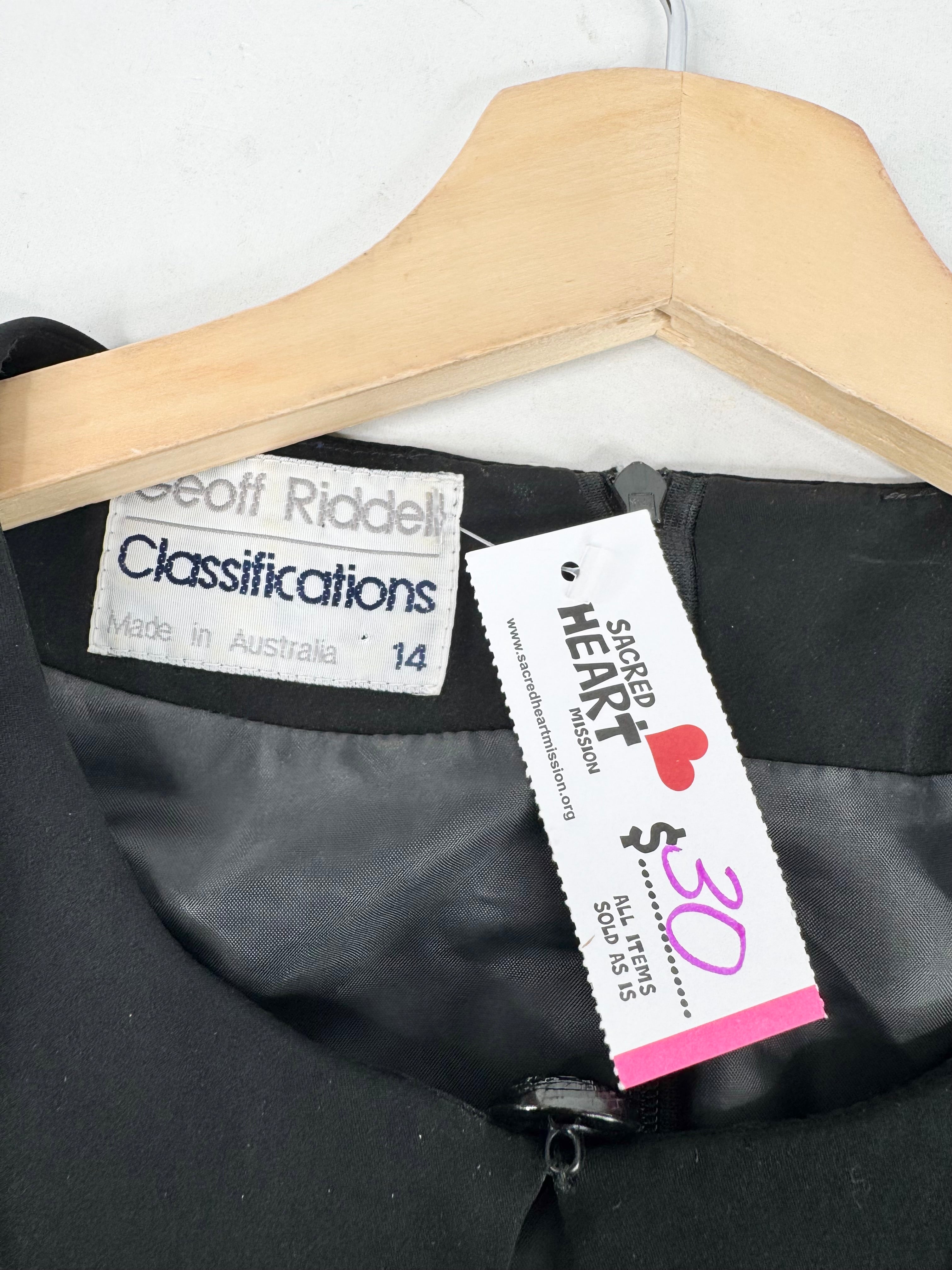 Geoff Riddell Black Short Sleeve Dress - AU14