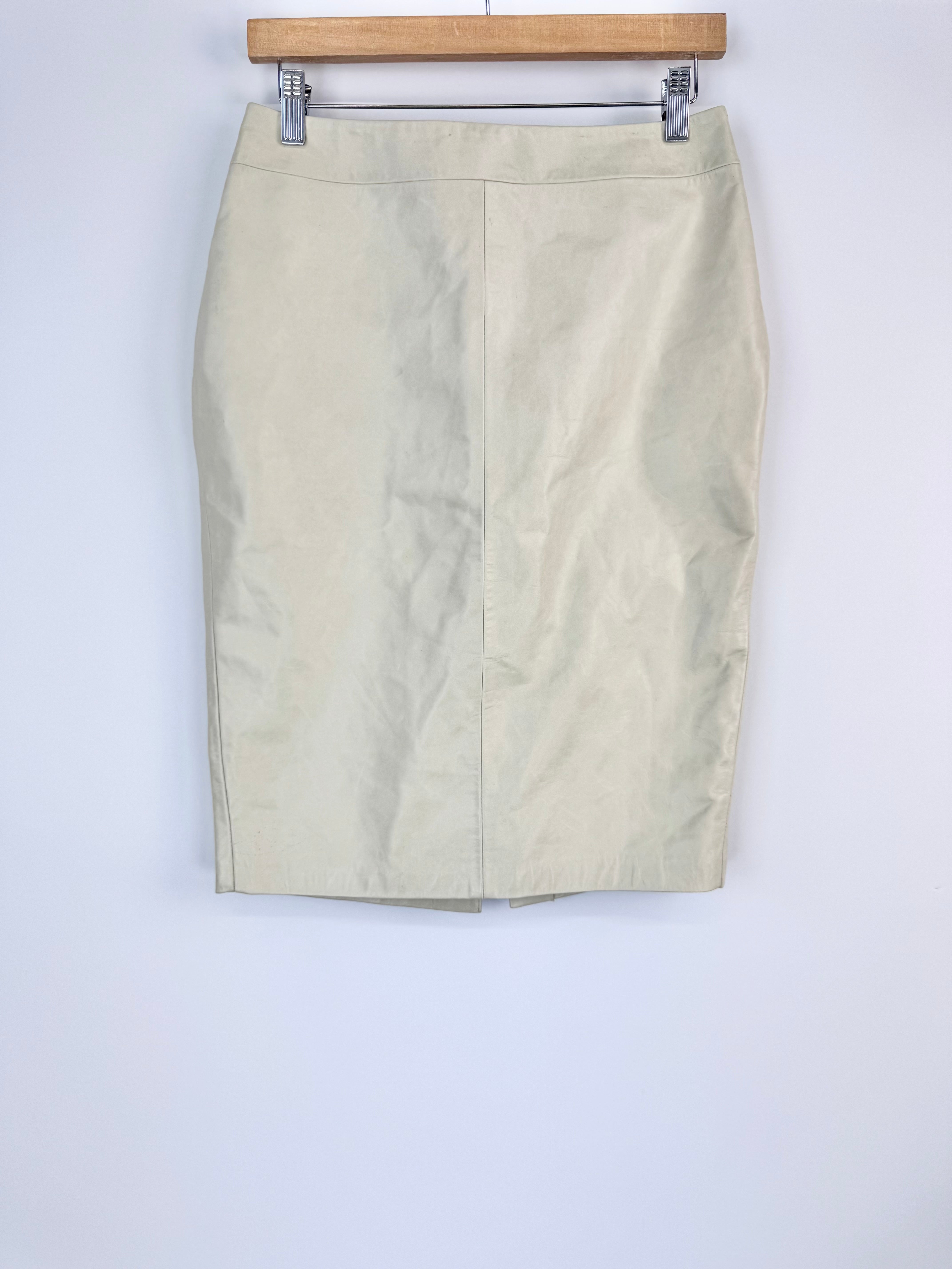 Oris Cement Leather Skirt - AU10/12