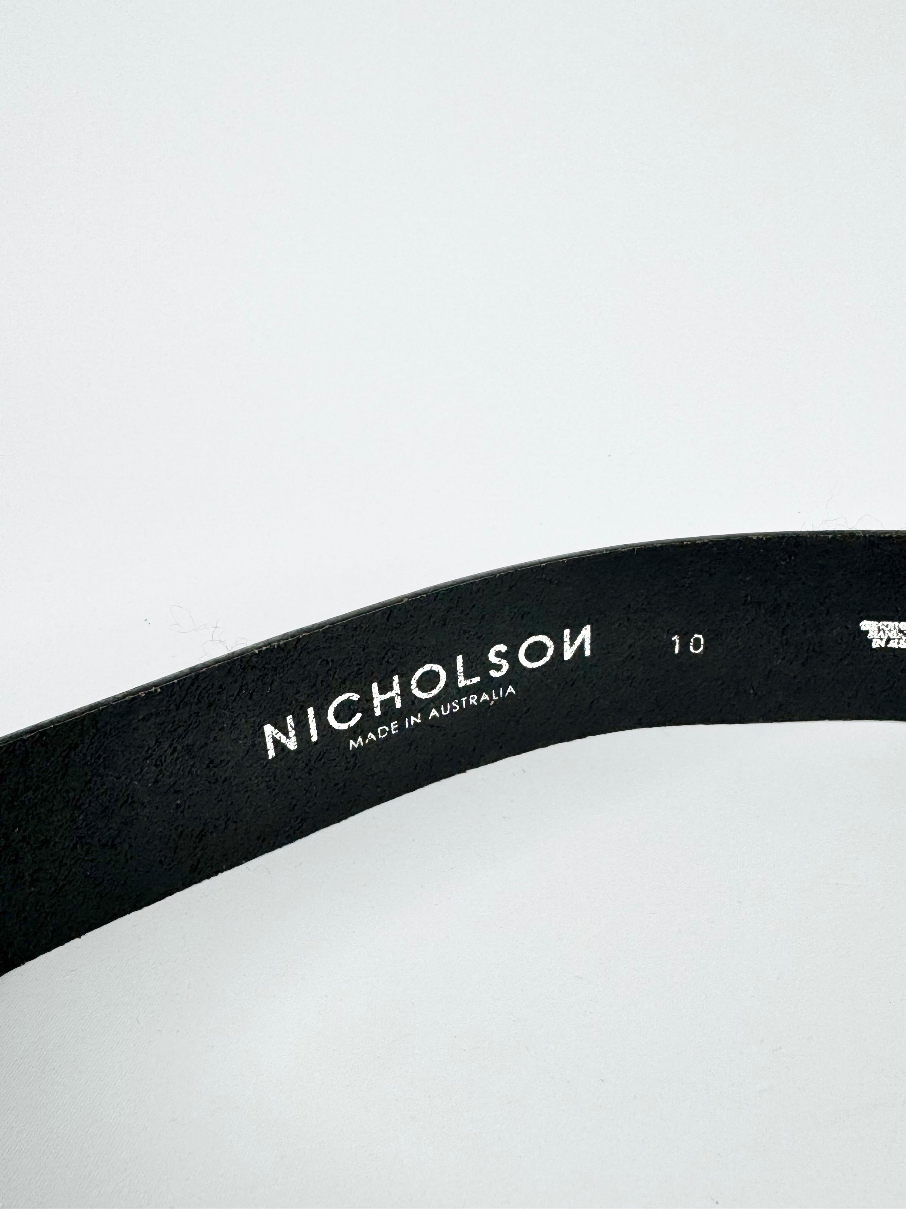 Nicholson Black Leather Belt - AU10