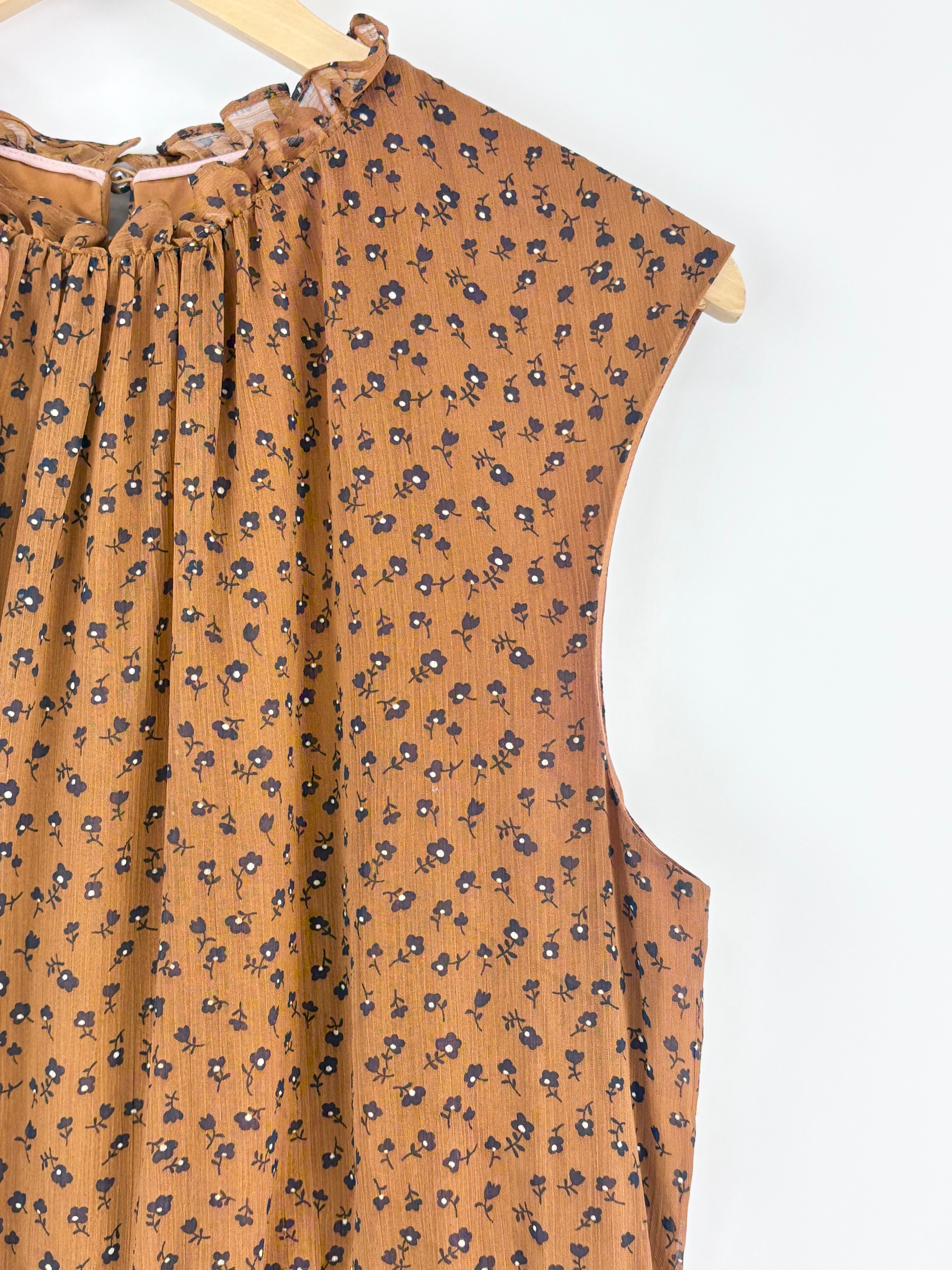 Boden Chocolate Brown 'Melody' Print Jumpsuit - AU14