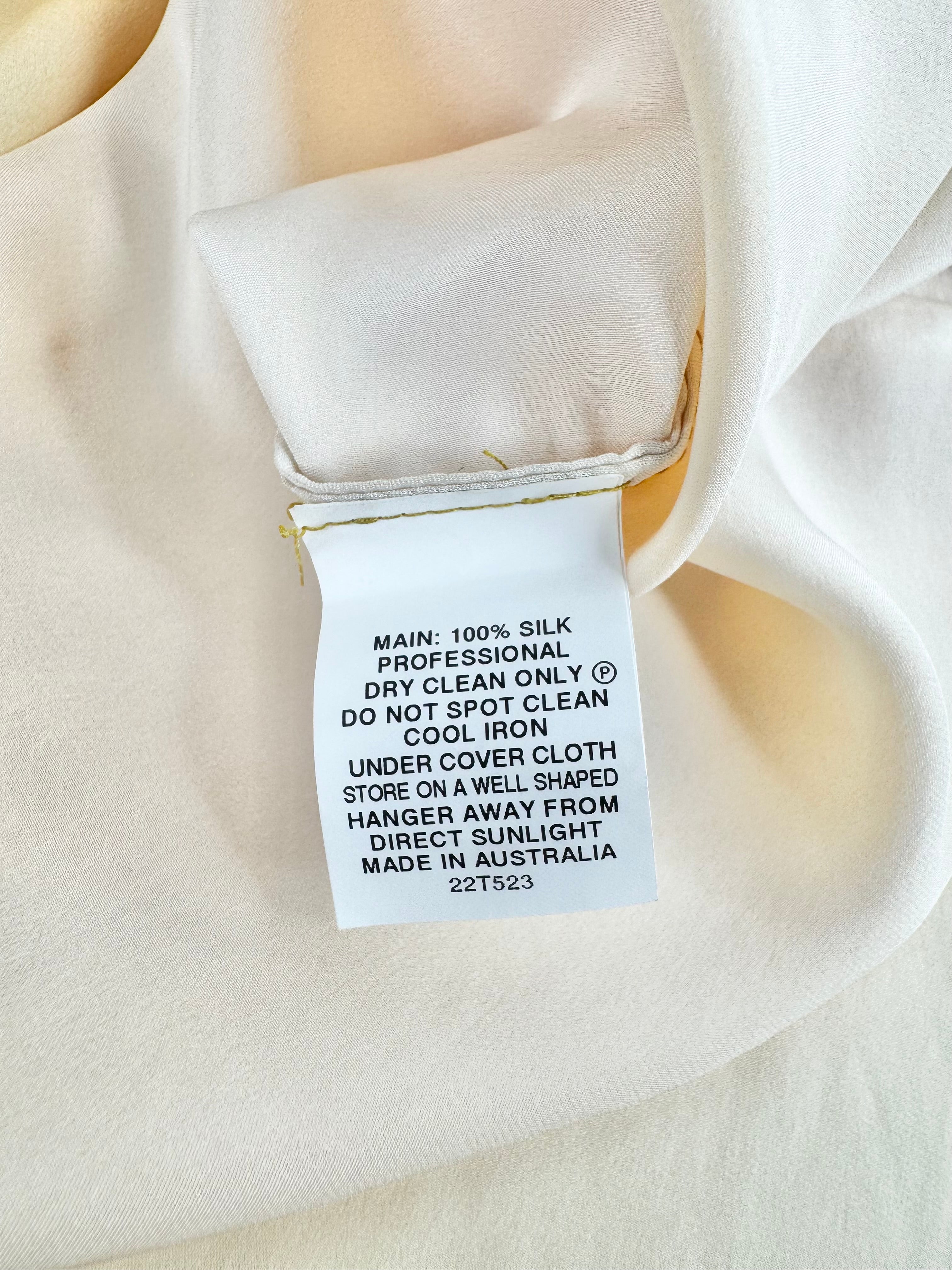 Thurley Yellow & Green Silk Sleeveless Midi Dress - AU8