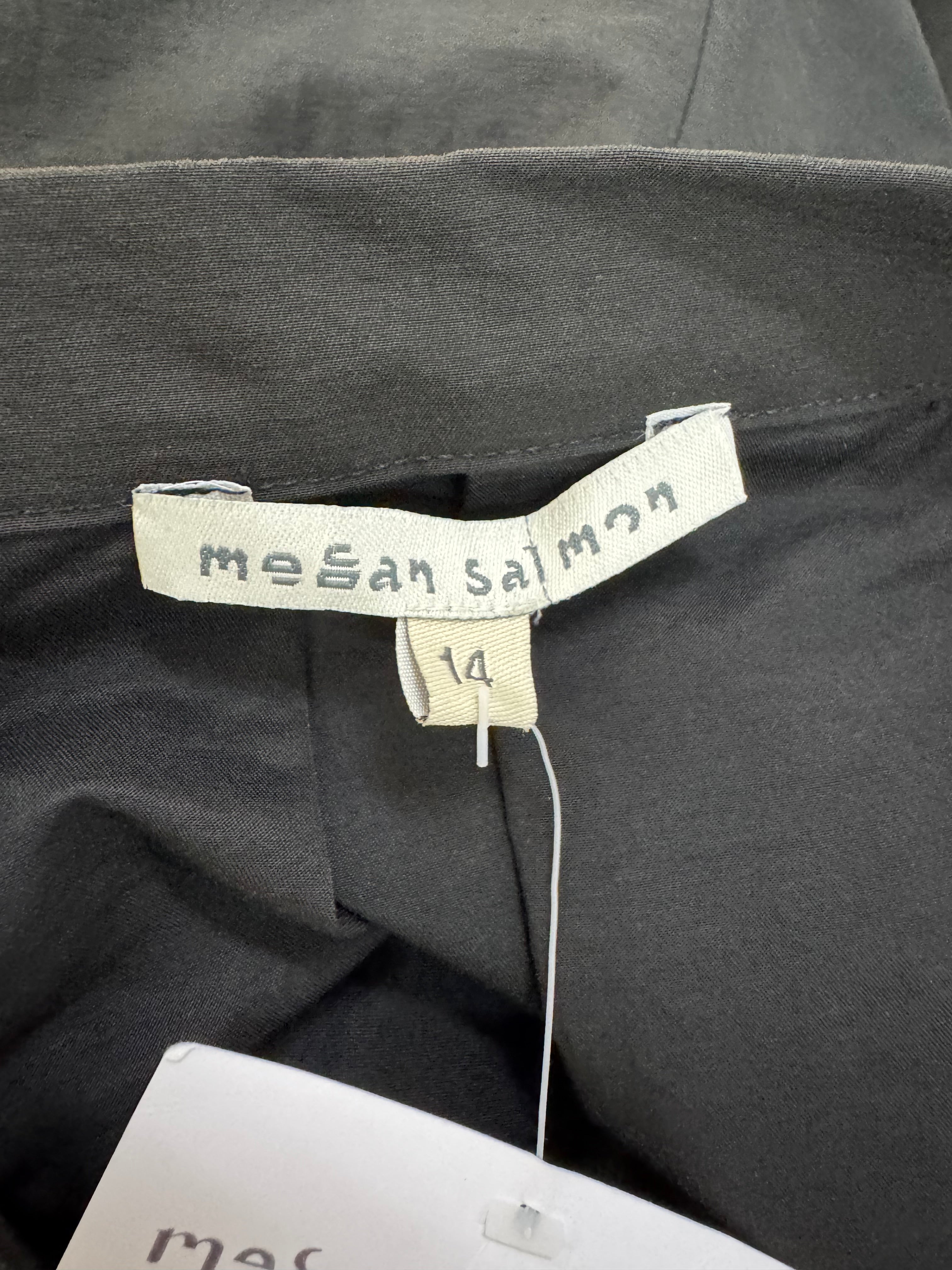 Megan Salmon Black 'Techno Ellen' A-Line Skirt NWT - AU14