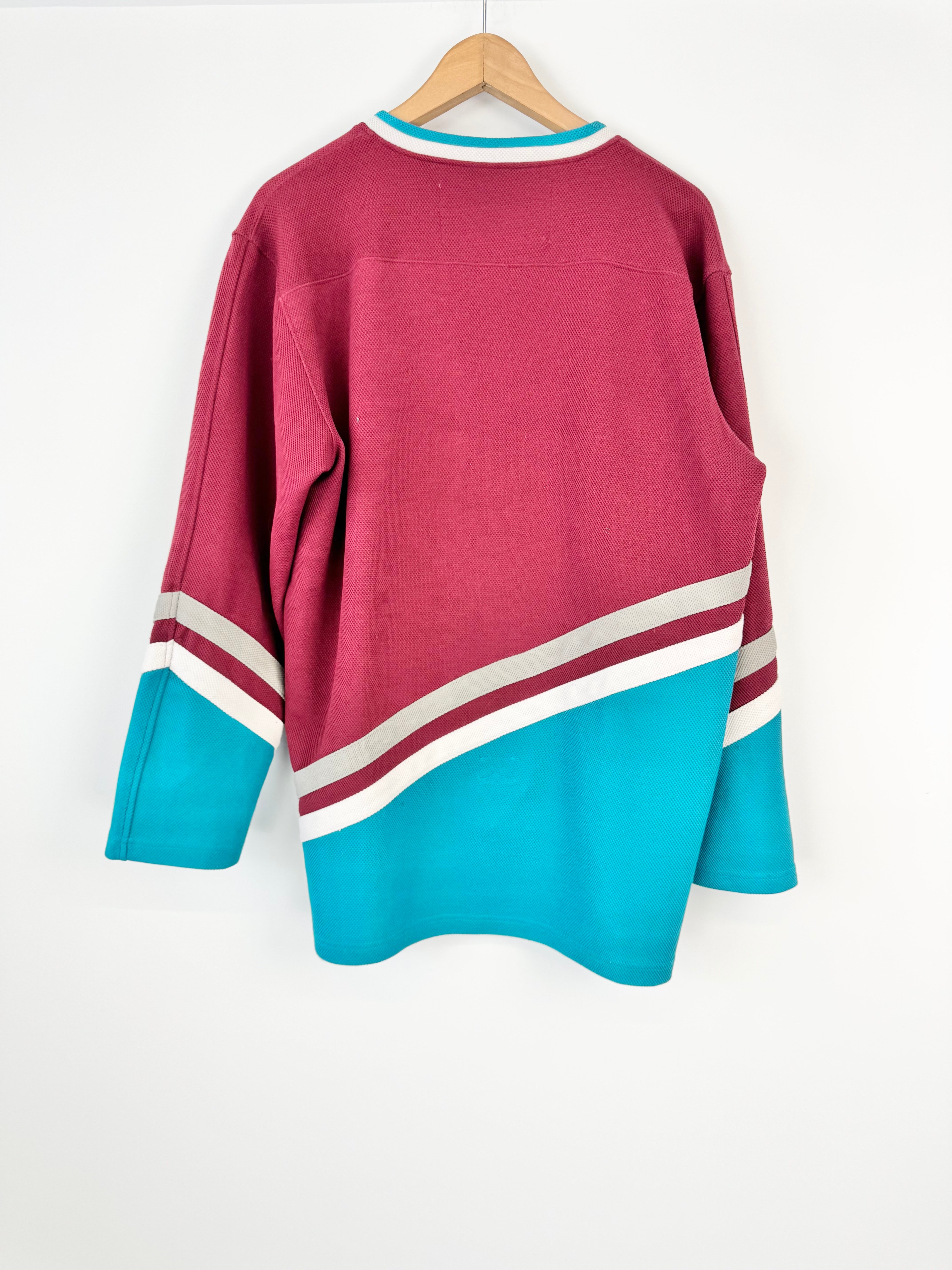 CCM Maroon & Teal Mighty Ducks Hockey Jersey - S