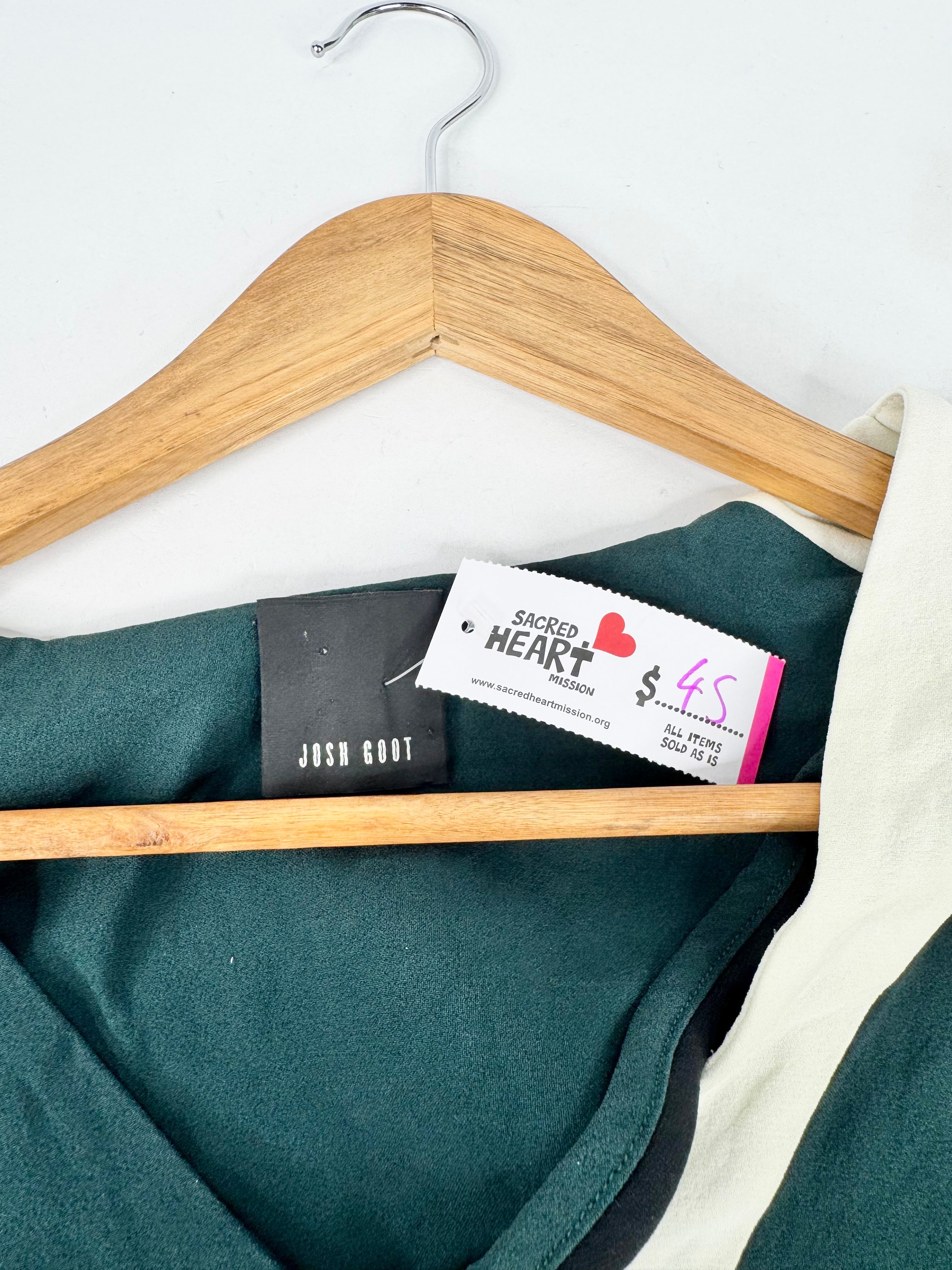 Josh Goot Dark Green & Cream Over the Knee Tunic - AU6