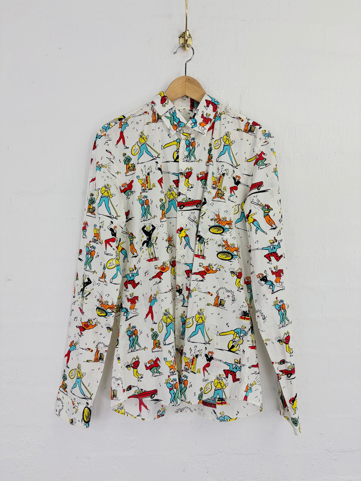 Prada Spring Summer 2012 Dance Americana Illustrated Shirt - 42