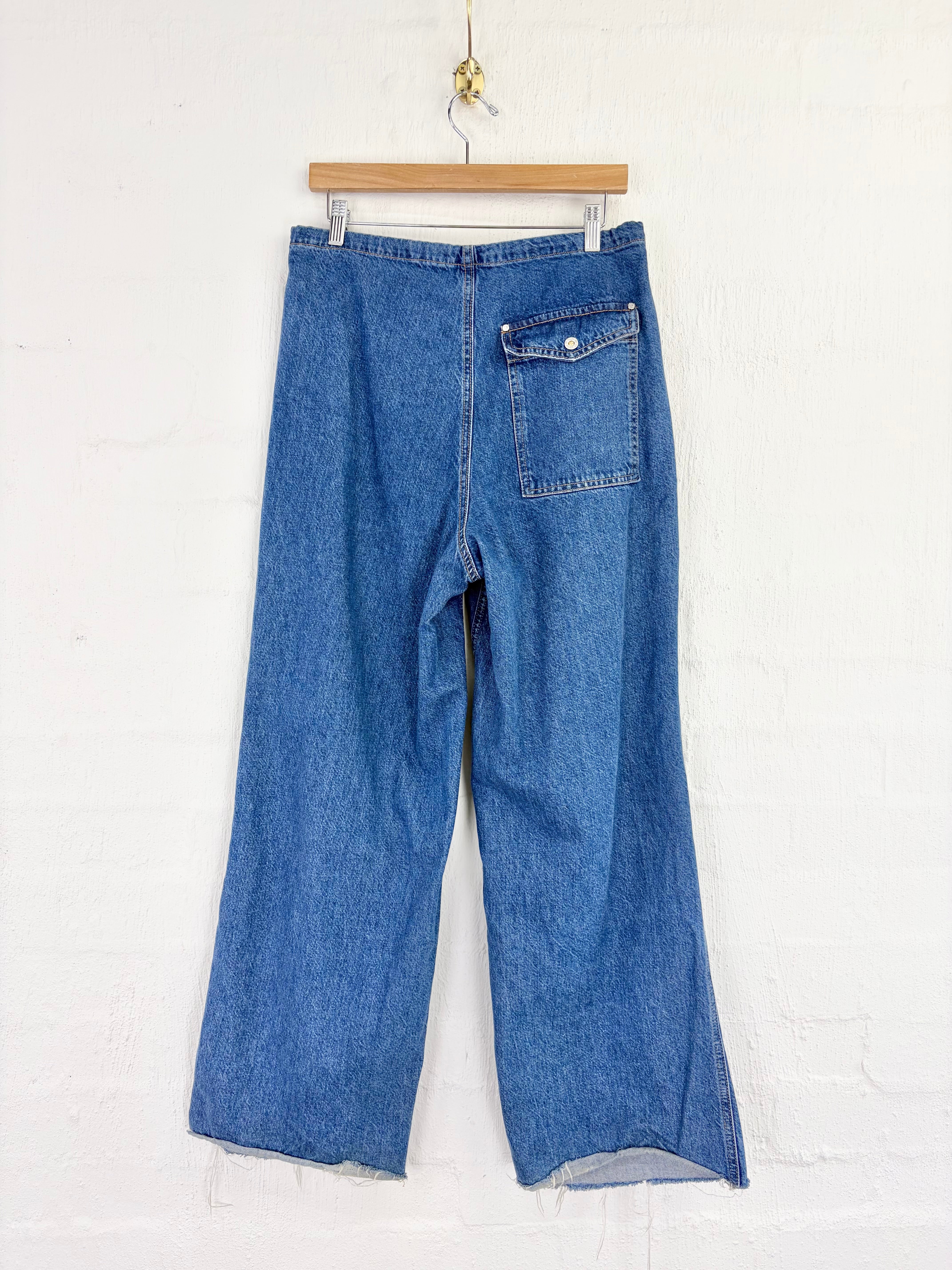 Dion Lee Wide Leg Drawstring Jeans - AU6/8