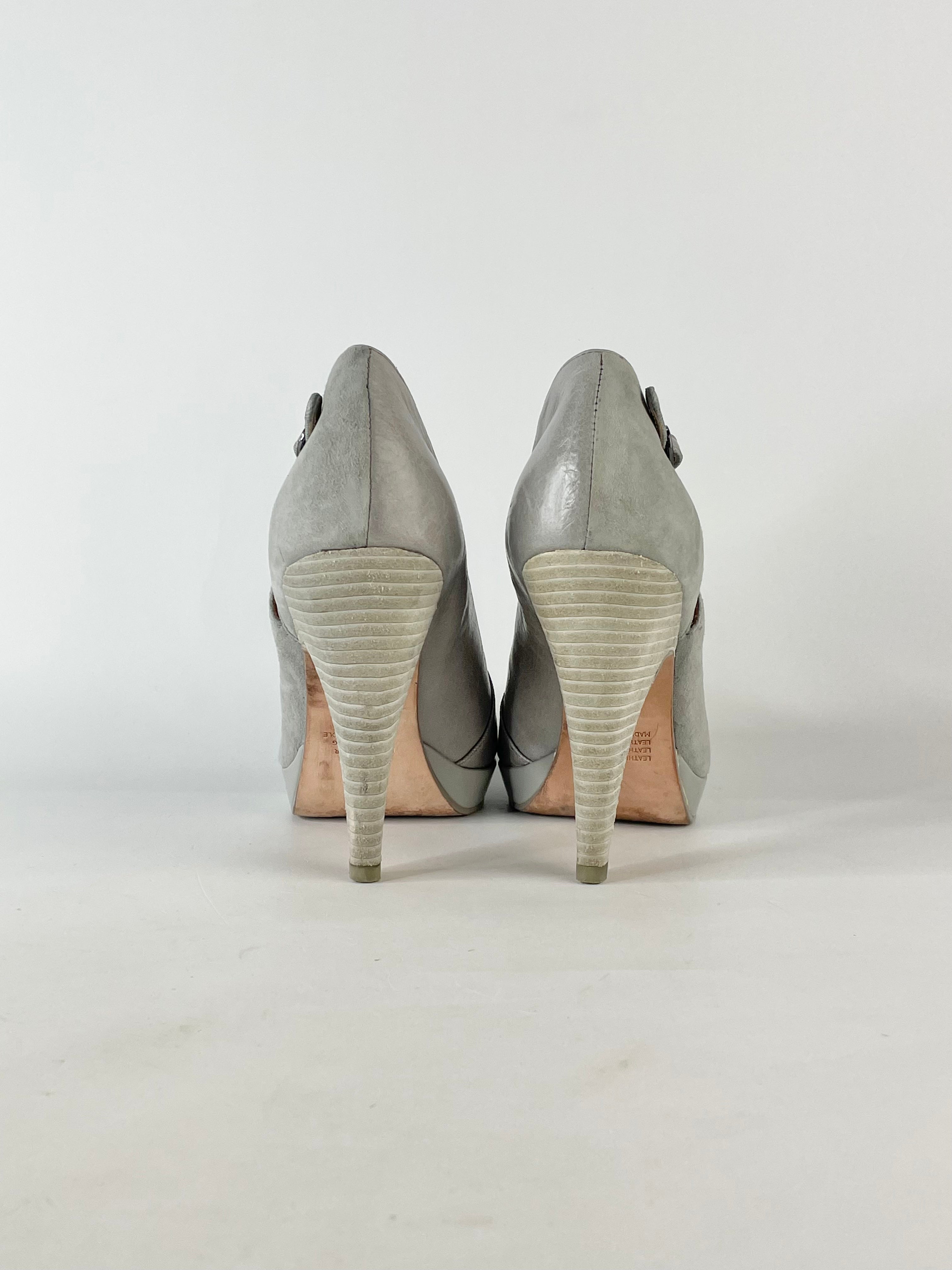 Mimco Cloudy Grey 'Glow in the Dark' Booties - EU39