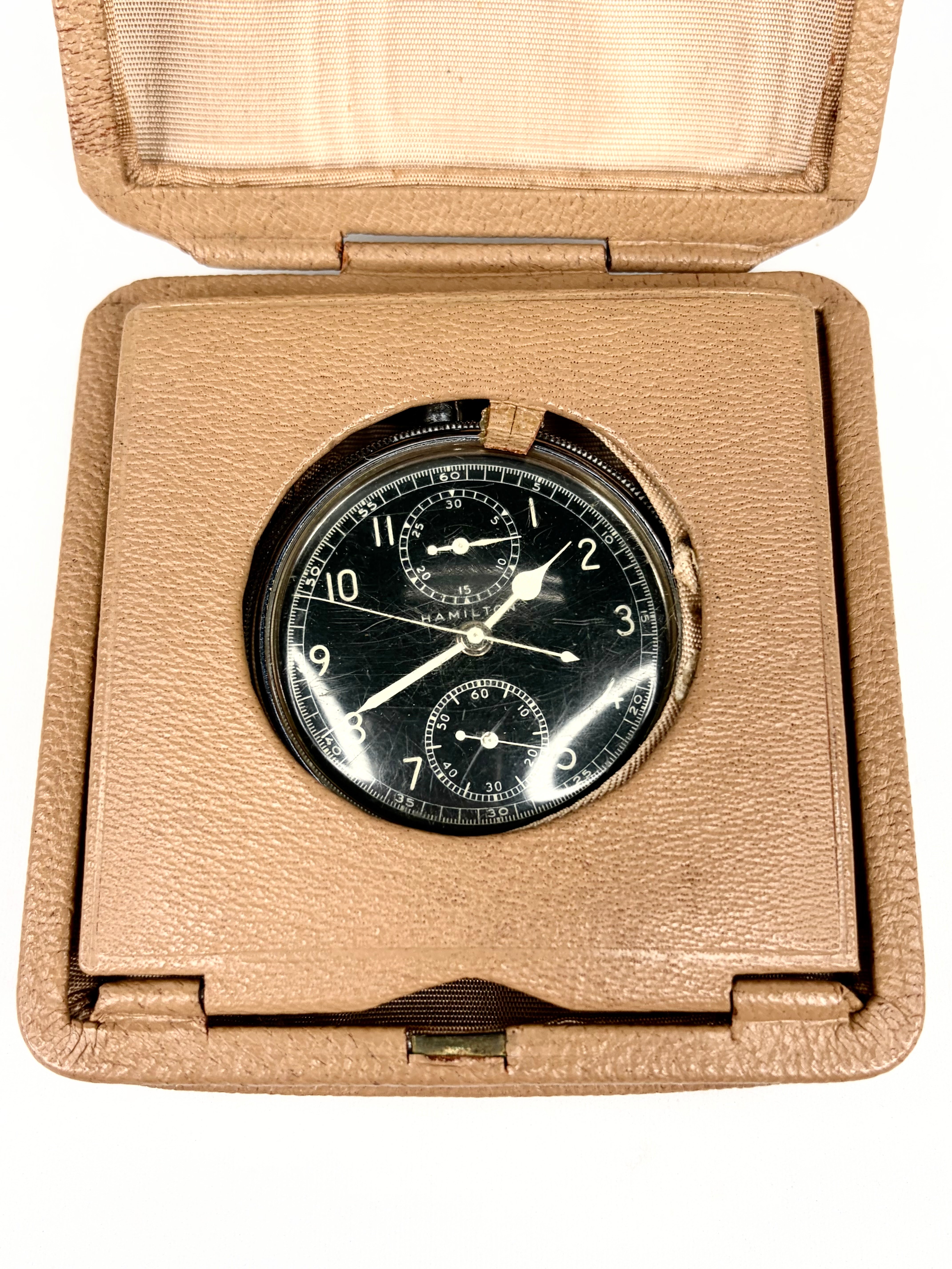Vintage Hamilton Model 23 Military Chronograph Pocket Watch