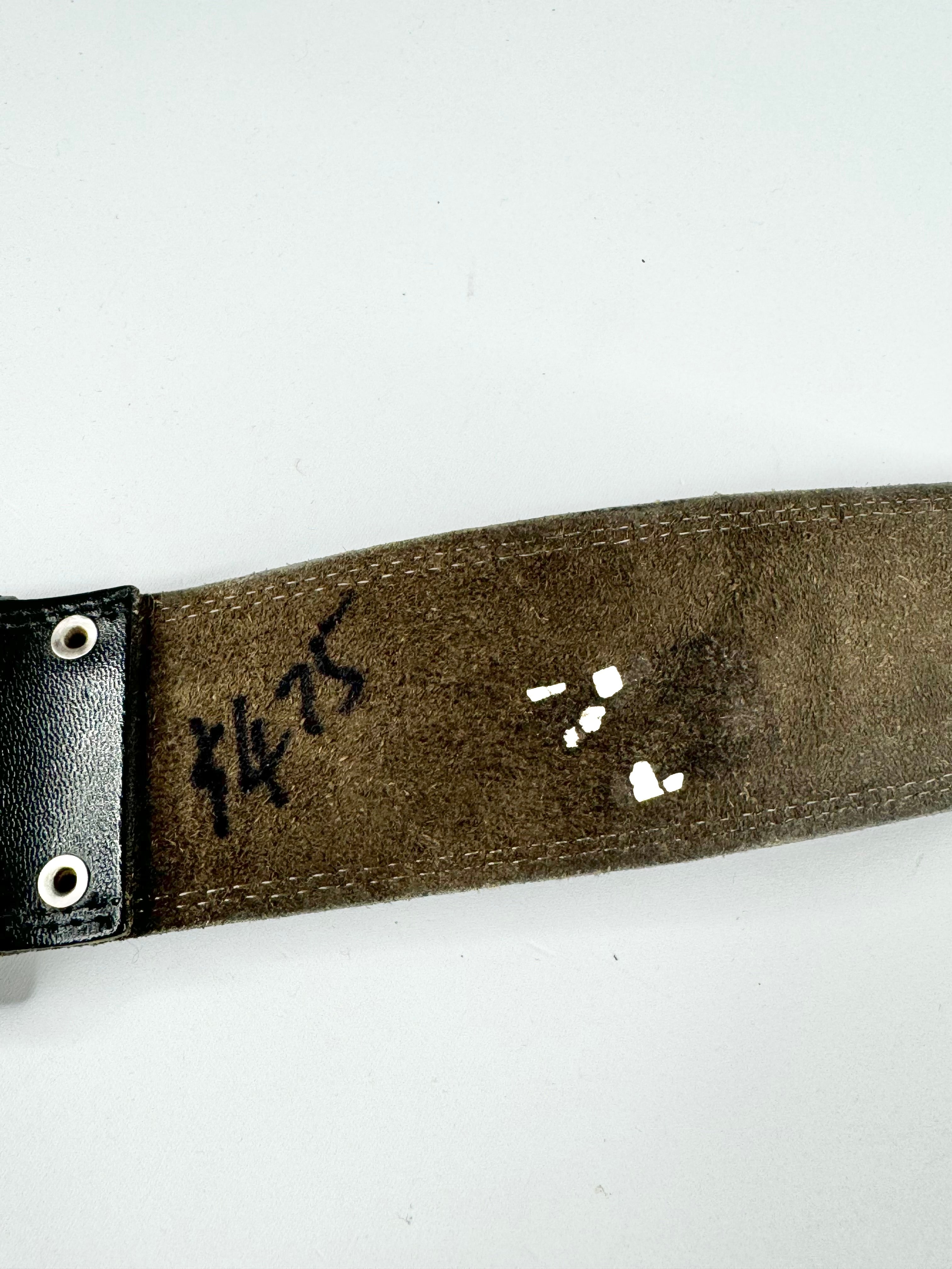 Vintage Black Leather Belt