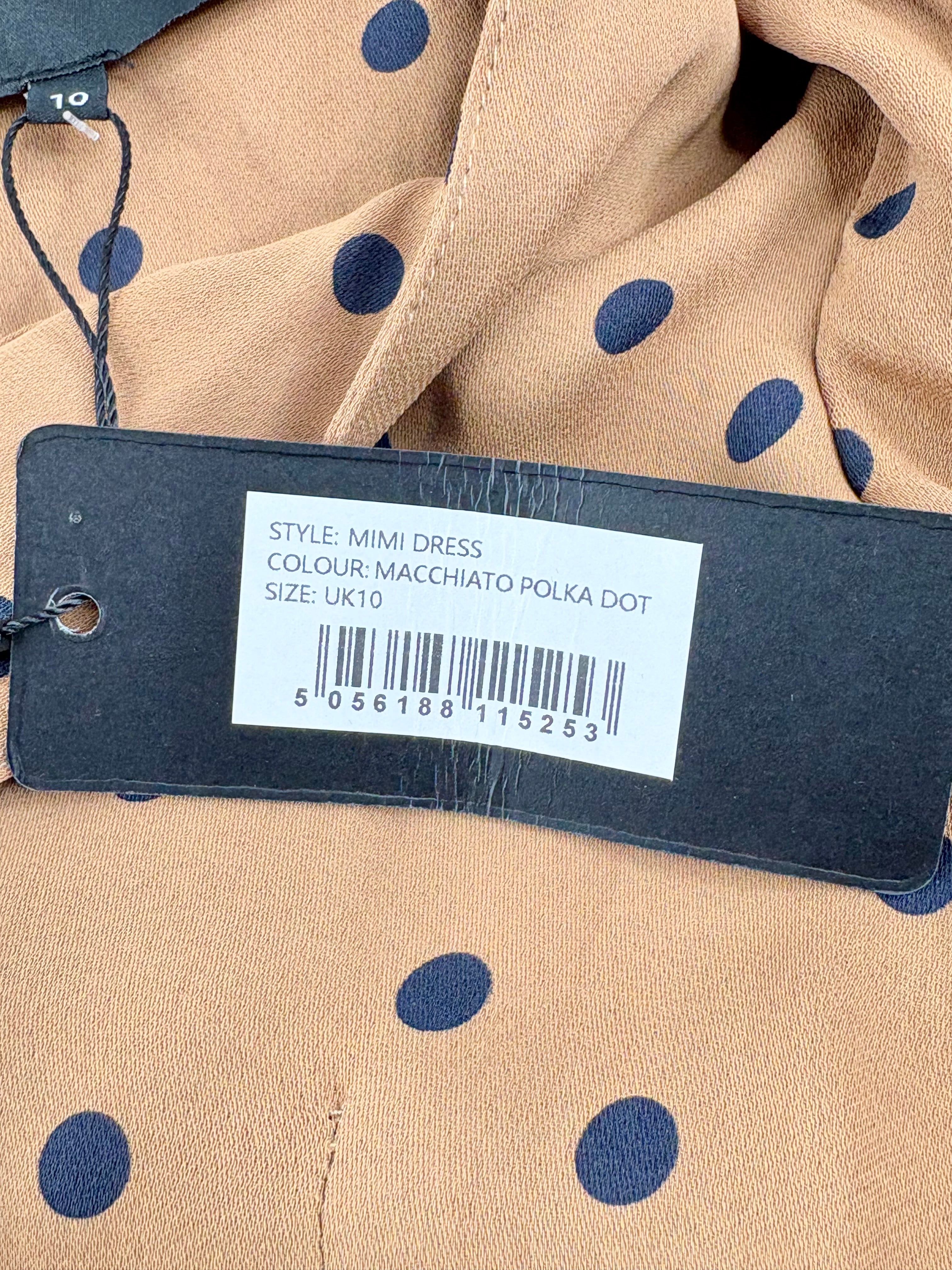 Paper London Macchiato Polka Dot Mini Dress - AU10