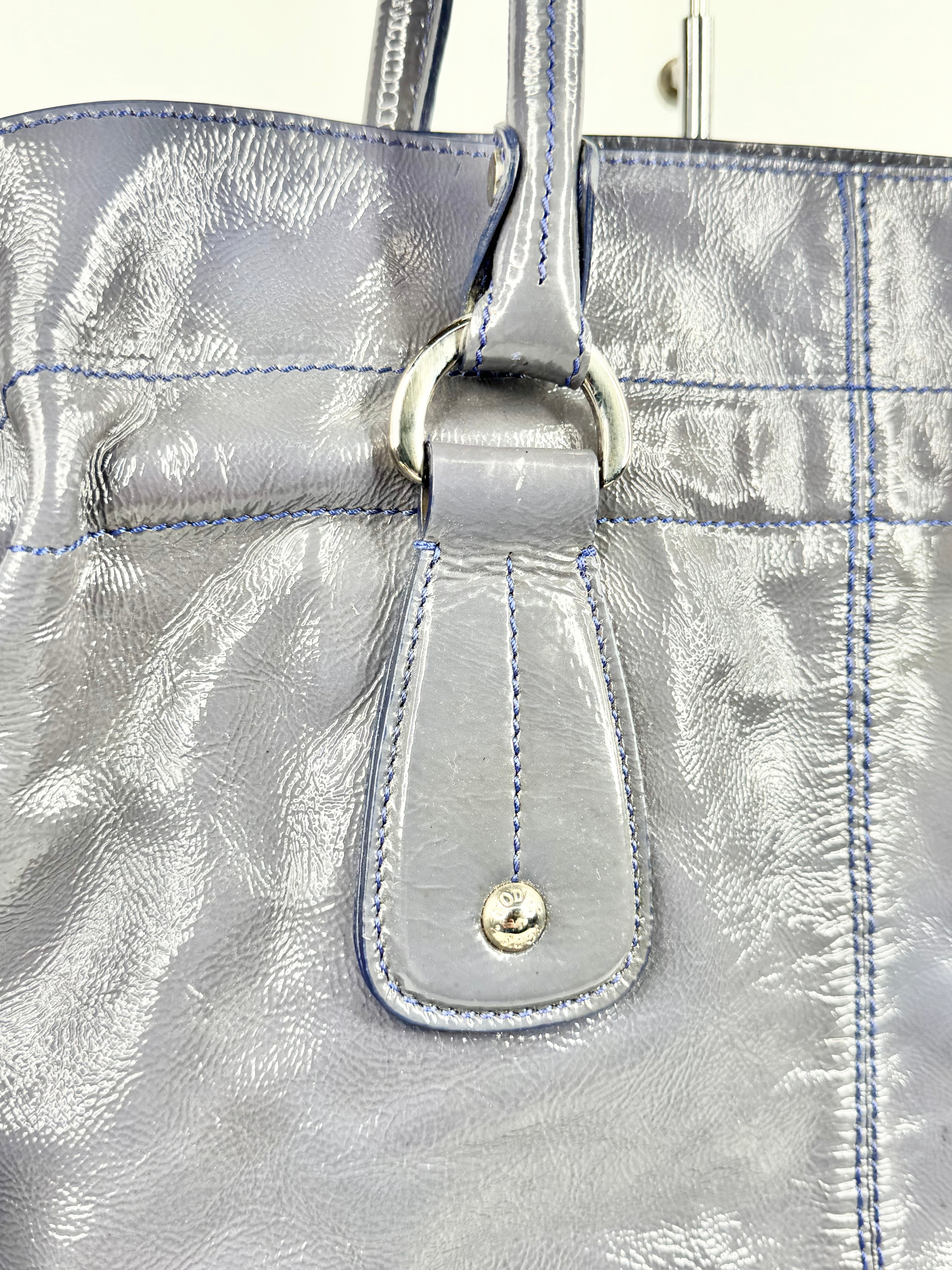 Tod's Mauve Patent Leather New Restyling D-Bag Media Bag