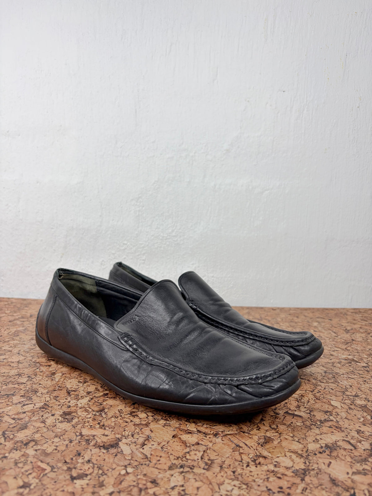 Bally Black Leather Loafers - EU44.5