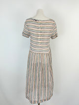 YMC London Multicolour Striped 'Perhacs' Sheer Dress - AU8