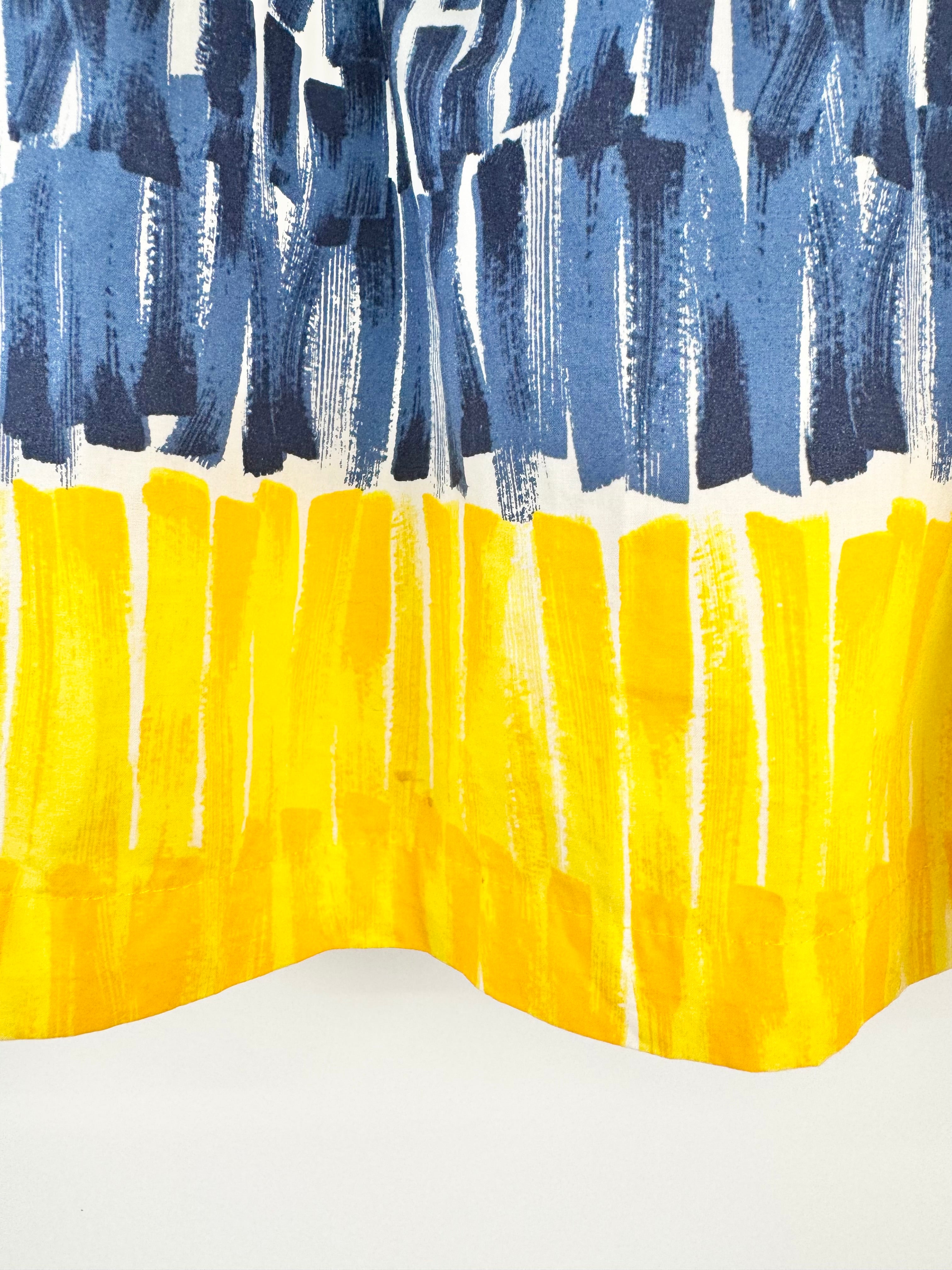 Max Mara Blue & White Patterned Pleated Skirt - AU10