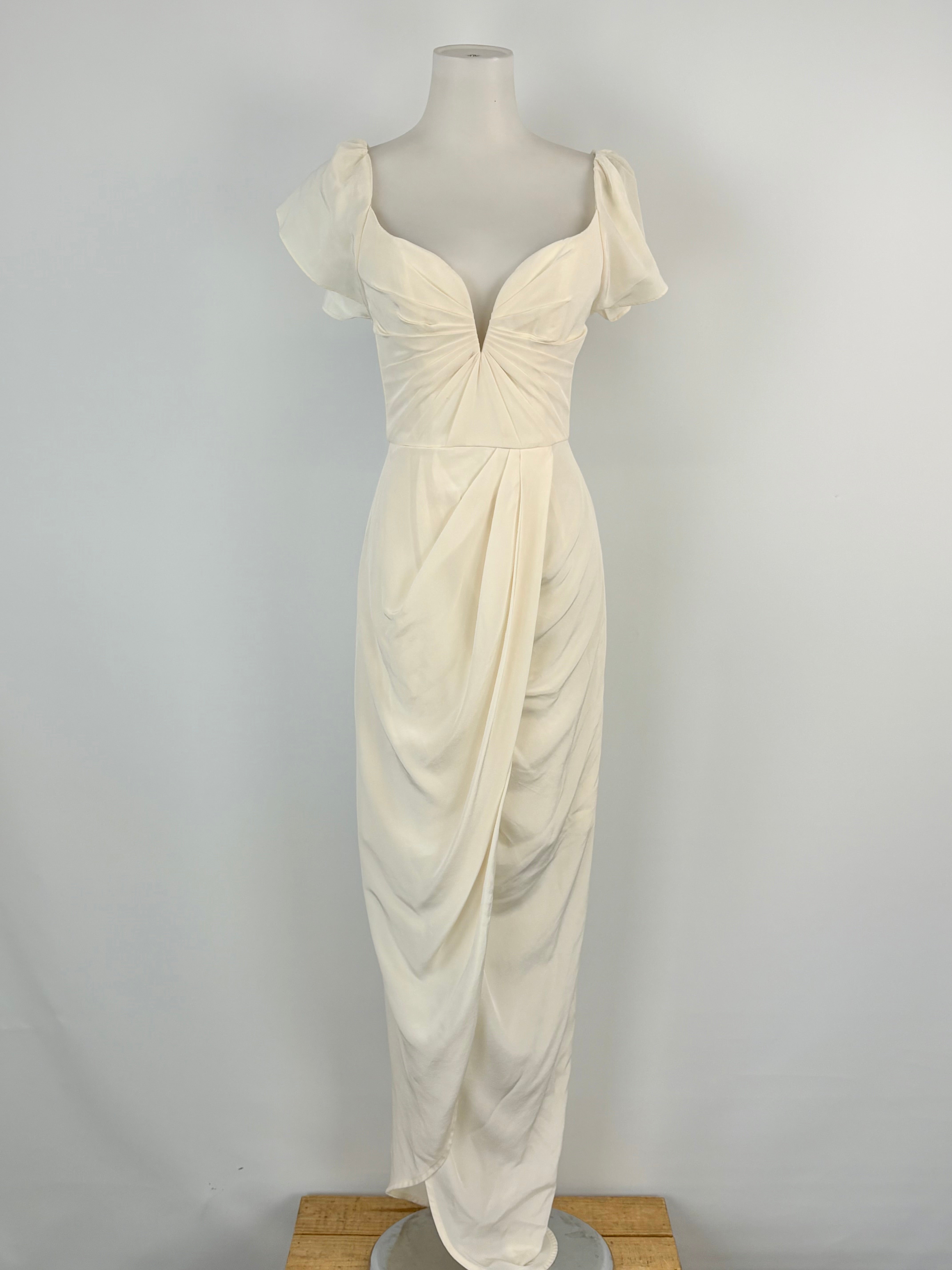 Zimmermann Pearl Silk Flutter Midi Dress - AU8