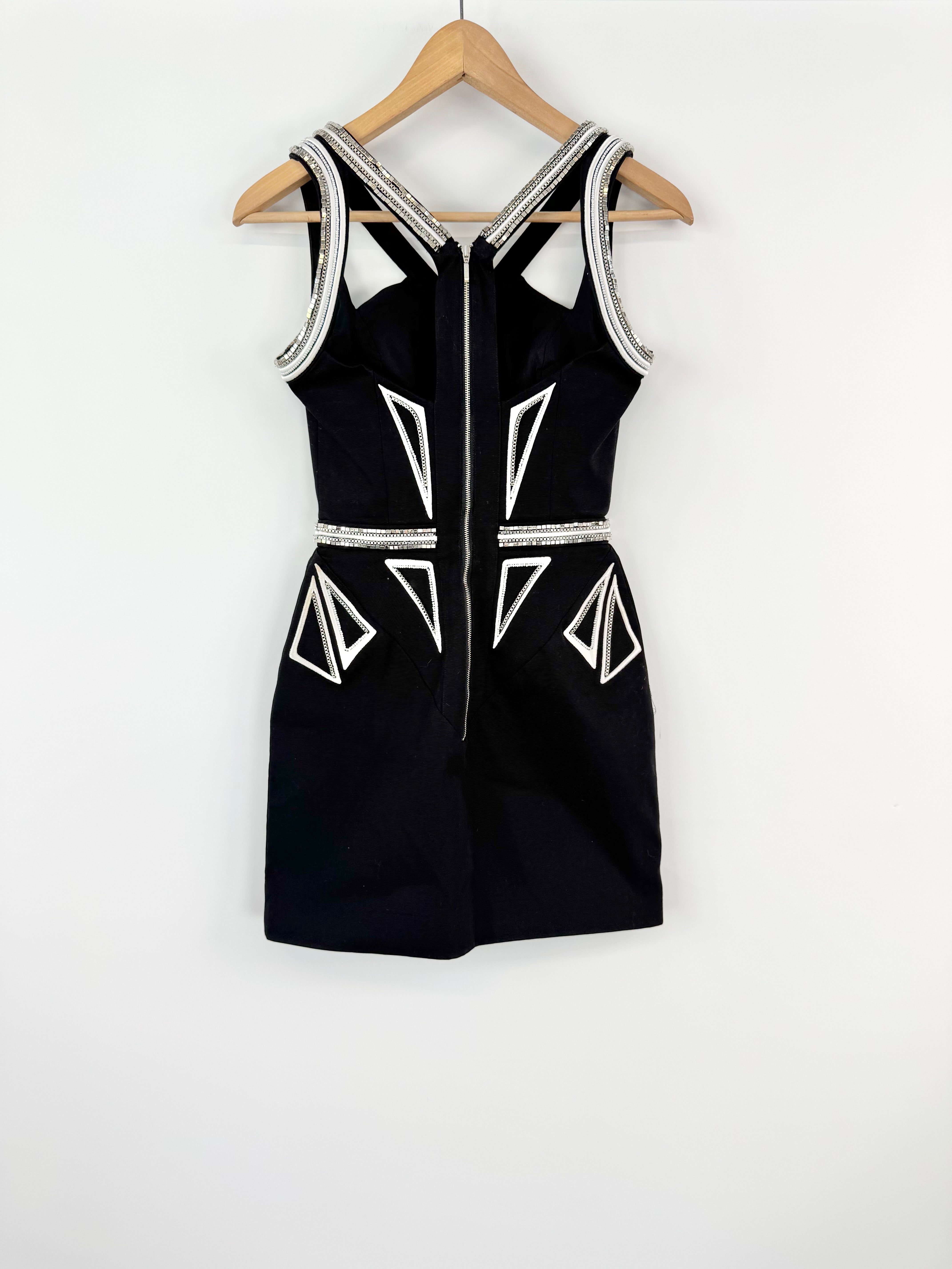 Sass & Bide 'Round Two' Beaded & Embroidered Cut Out Dress Size - AU6
