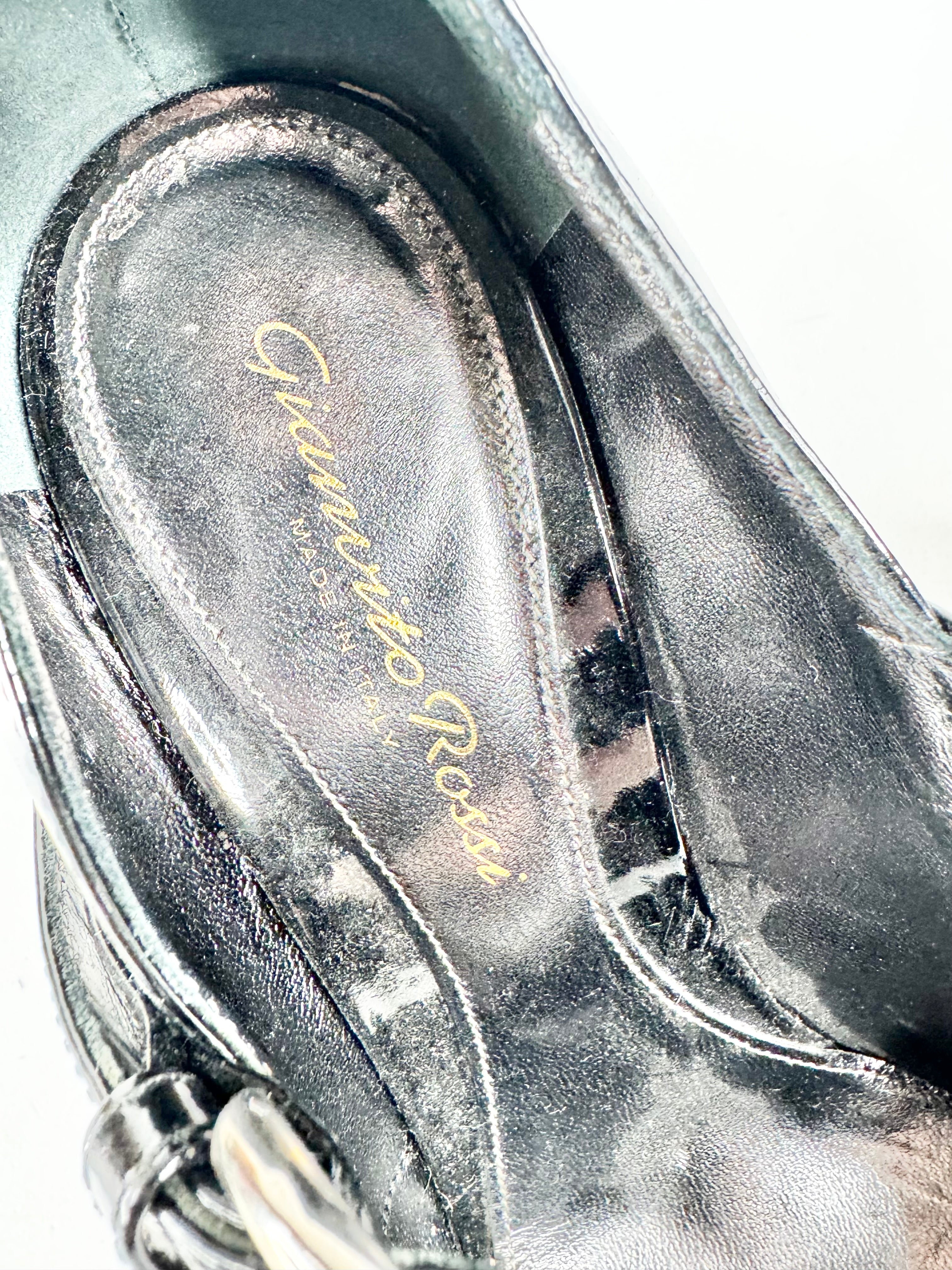 Gianvito Rossi Black Patent Leather Heeled Mary Janes - EU38