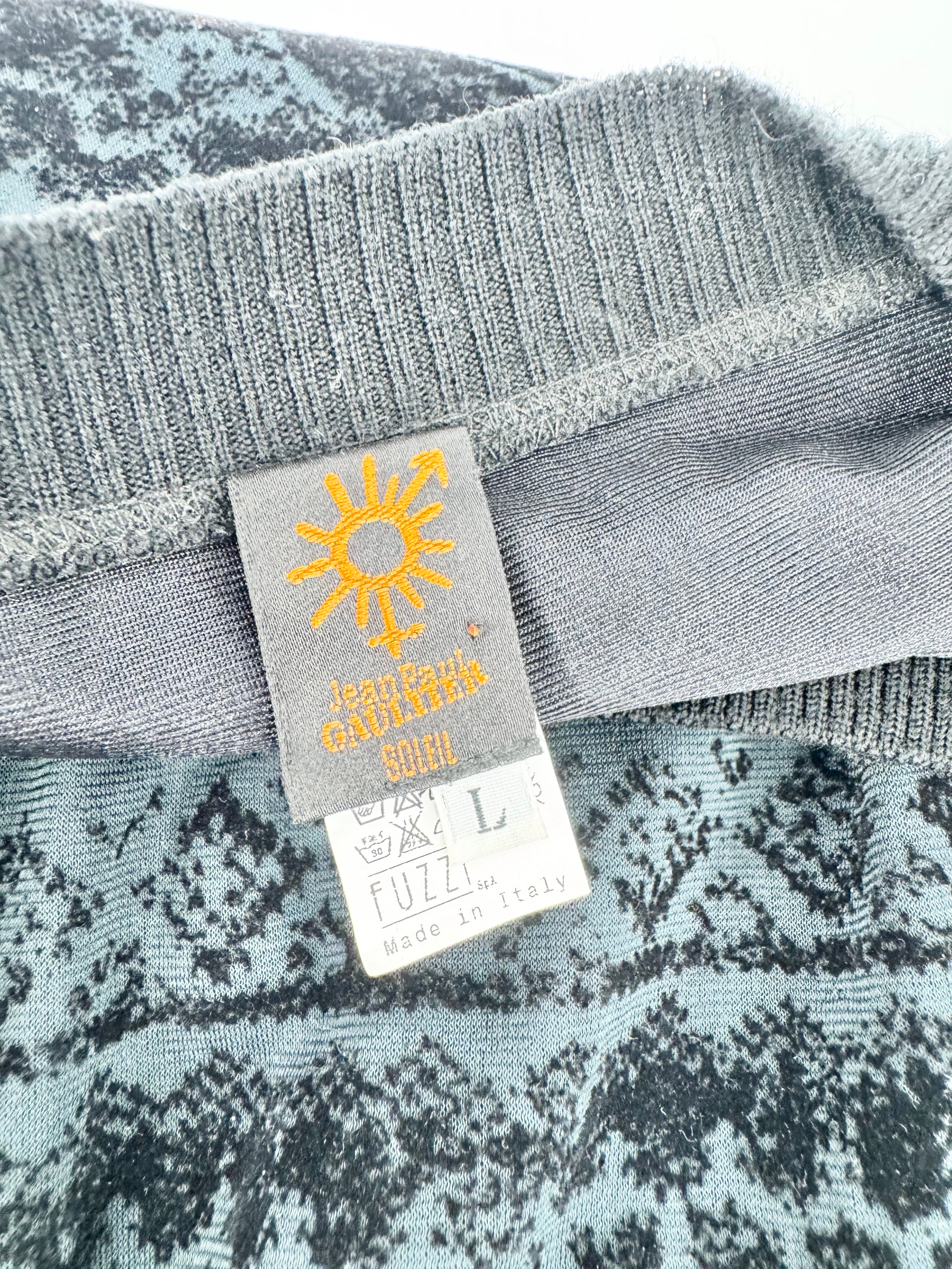 Jean Paul Gaultier Soleil Black Patterned Dress - AU12