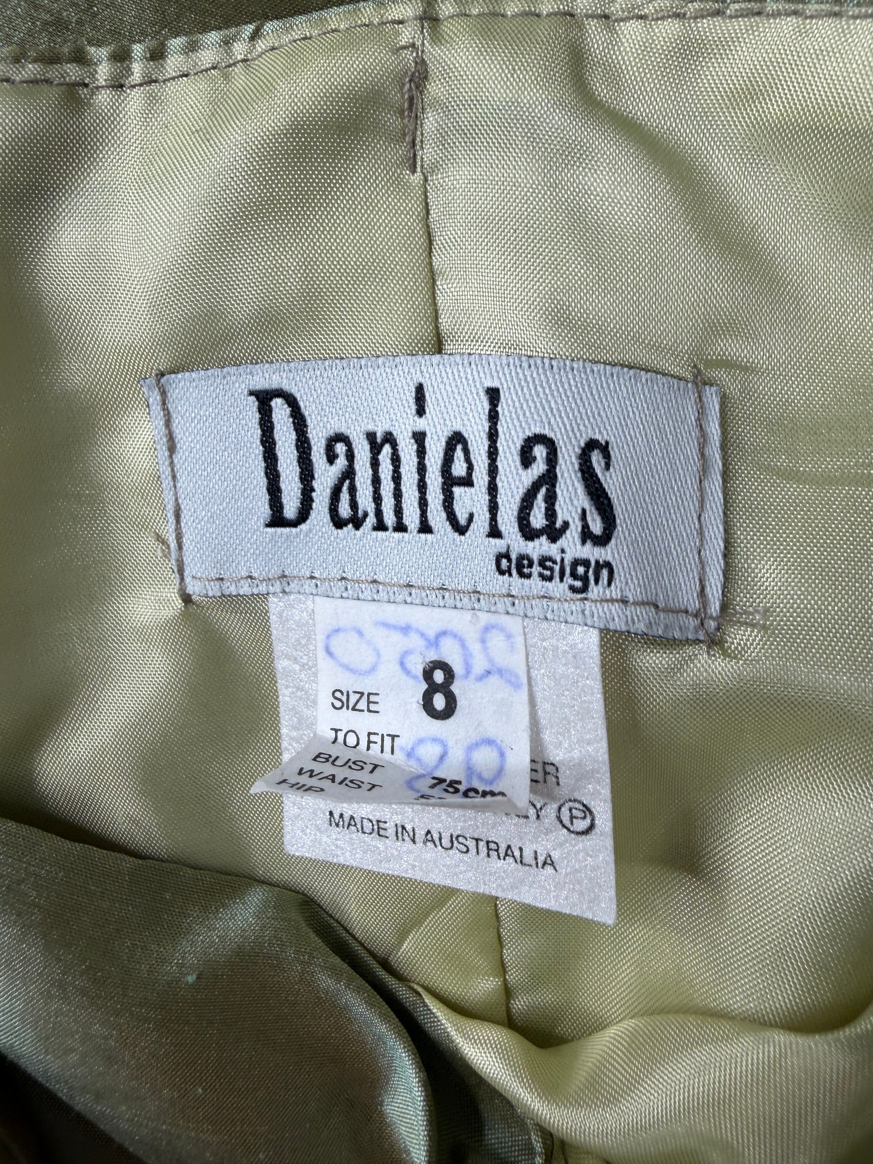 Danielas Pistachio Silk Vintage Dress - AU8