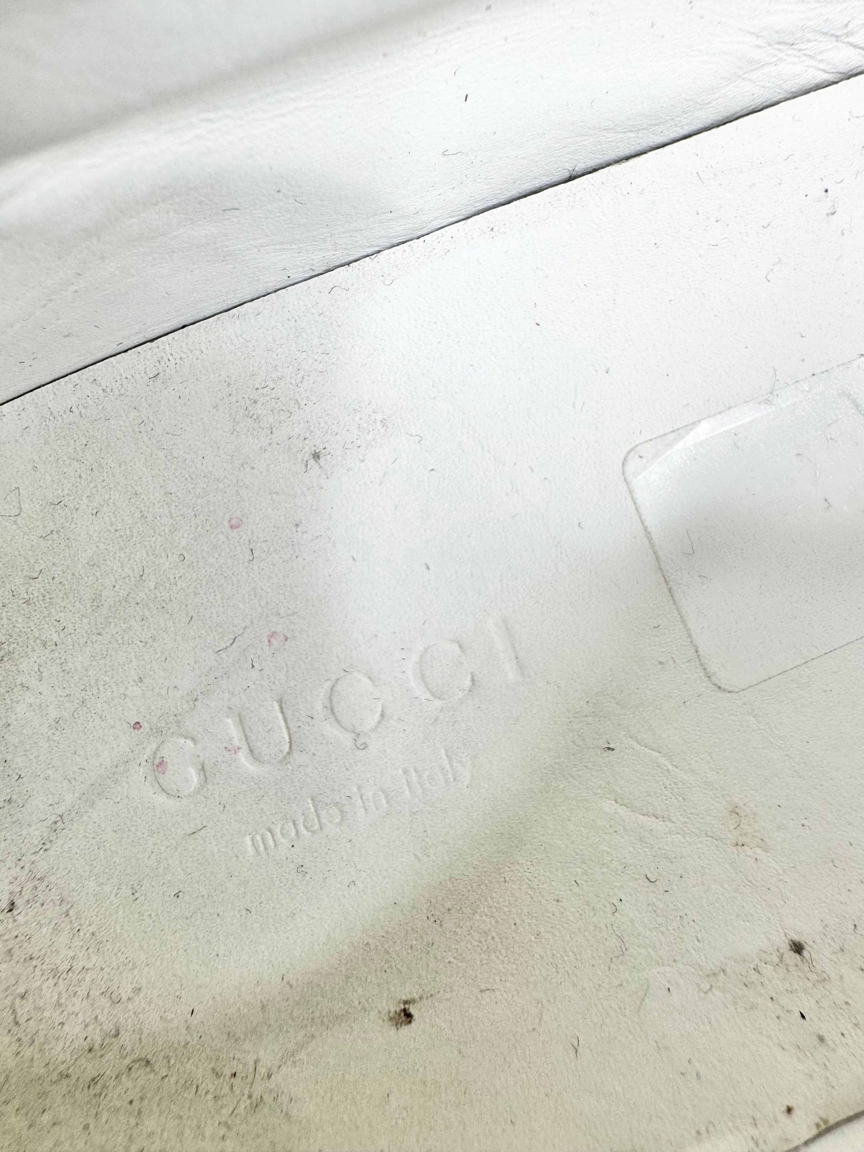 Gucci White 'Ace' Low Top Sneakers - EU37