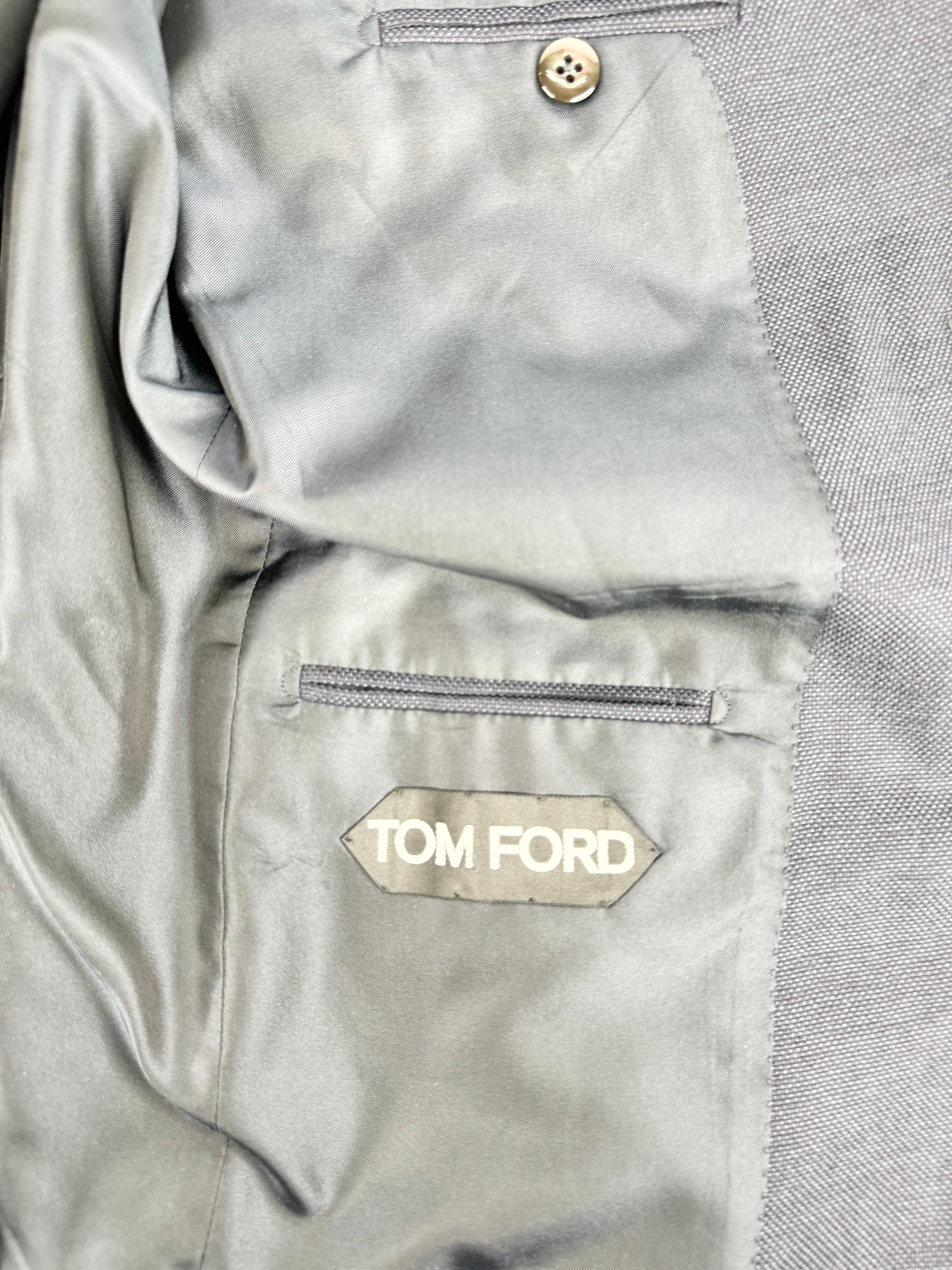 Tom Ford Single Breasted Indigo Wool, Mohair & Silk Blazer - 48R