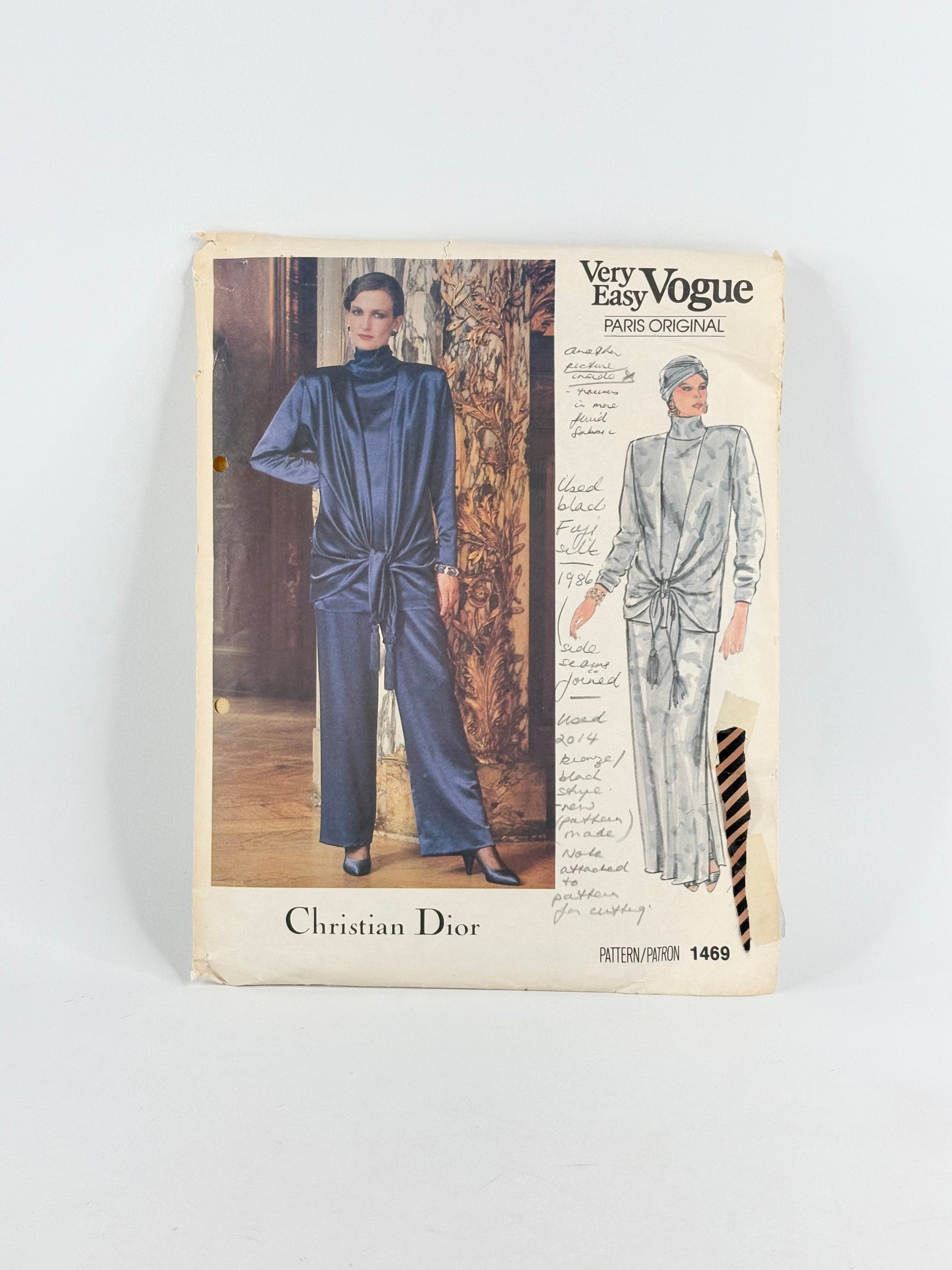 Vogue Paris Originals Christian Dior Jacket & Pants: No. 1469 - Size 8