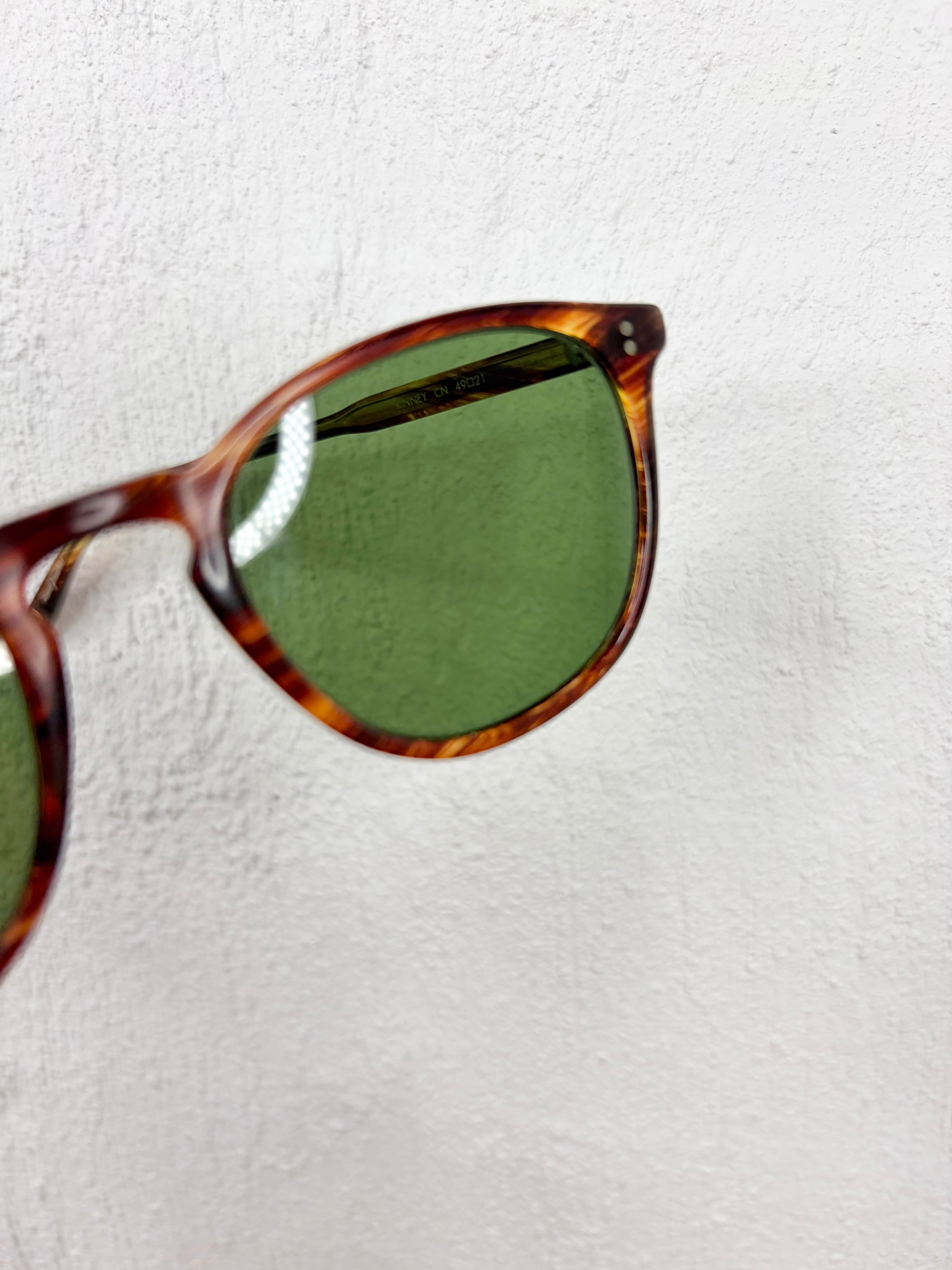 Garrett Leight 'Kinney' Pacific Teak/Semi-Flat Pure G15 Polar Sunglasses