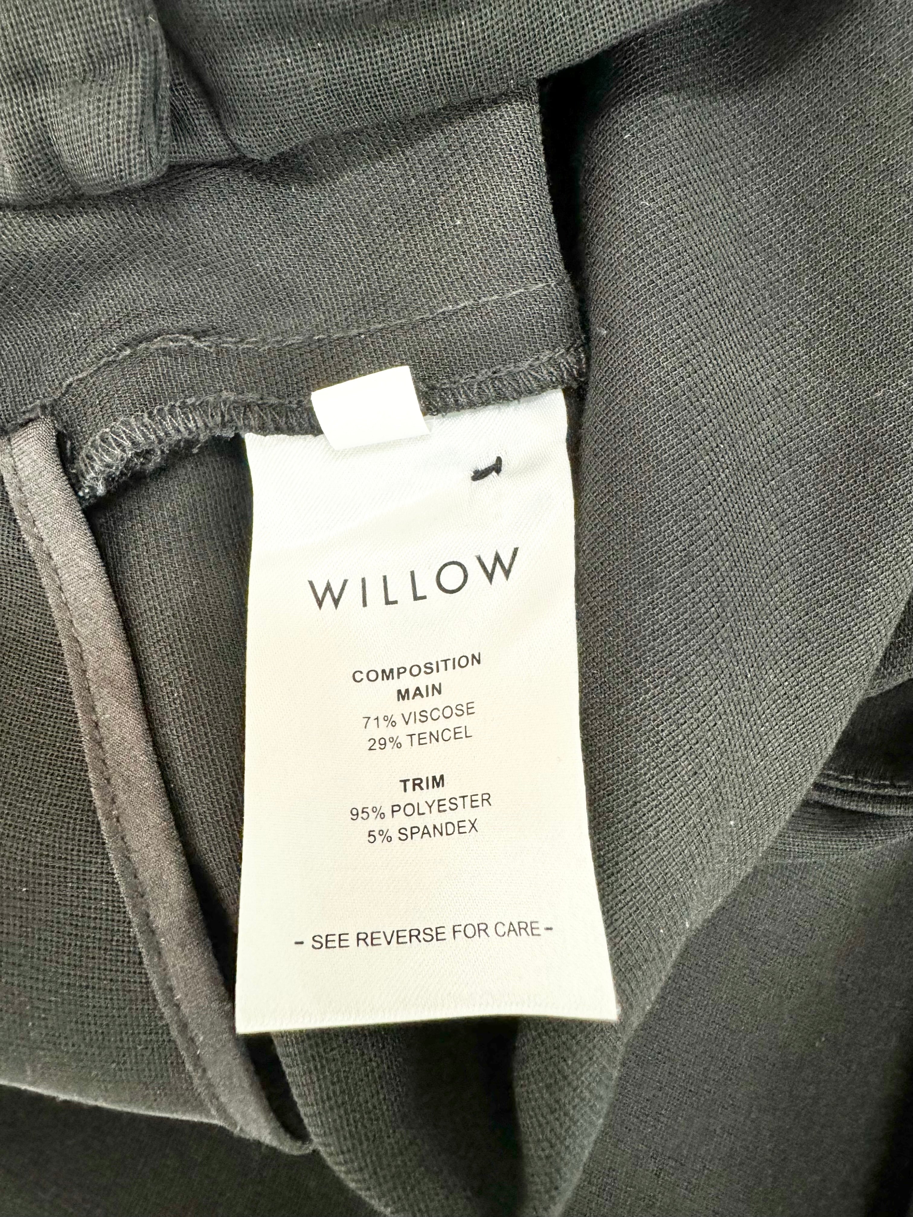 Willow Black Wide Leg Slacks - AU6
