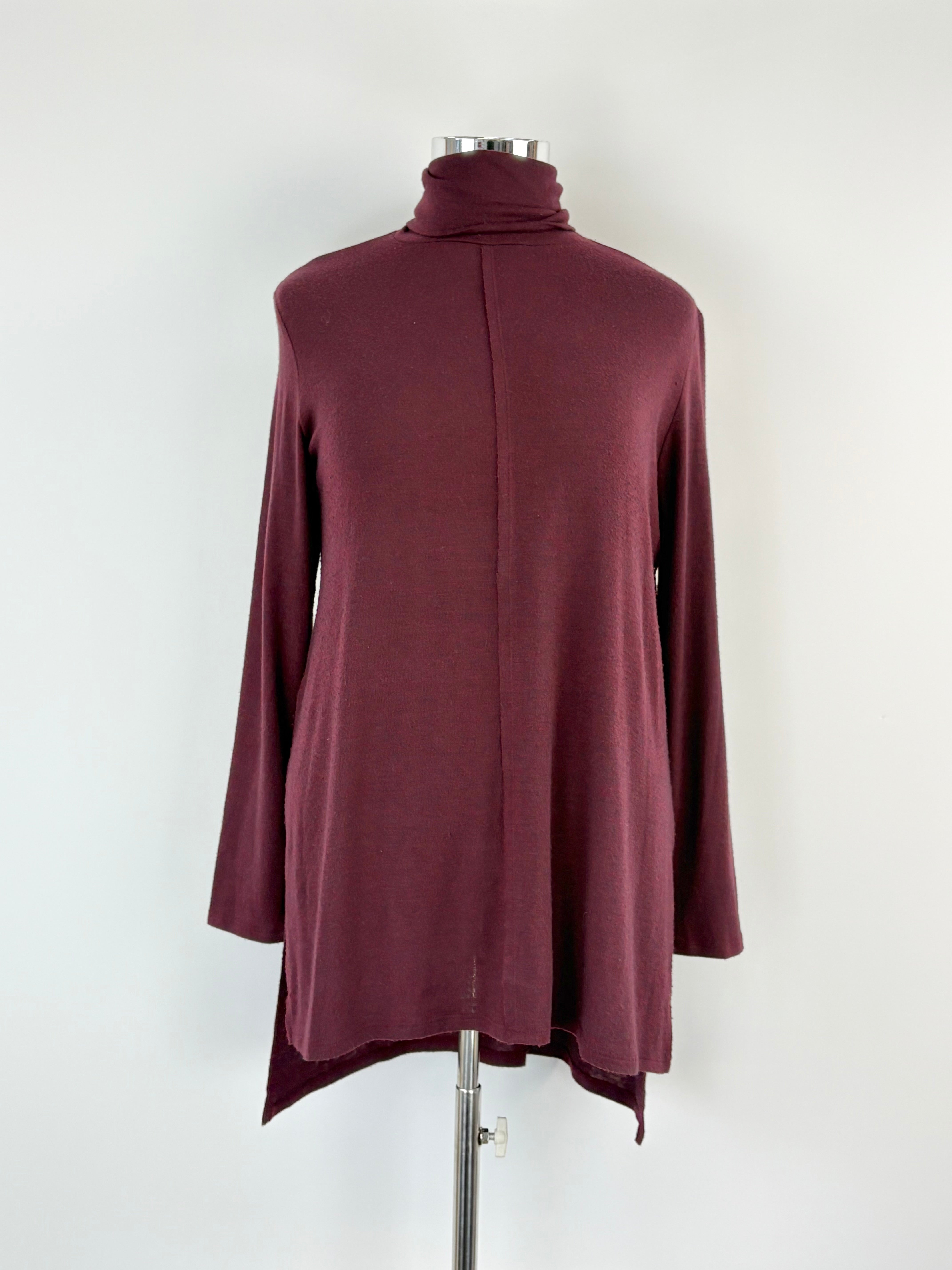 Studio.W Maroon Mock-Neck Long Sleeve Top - L