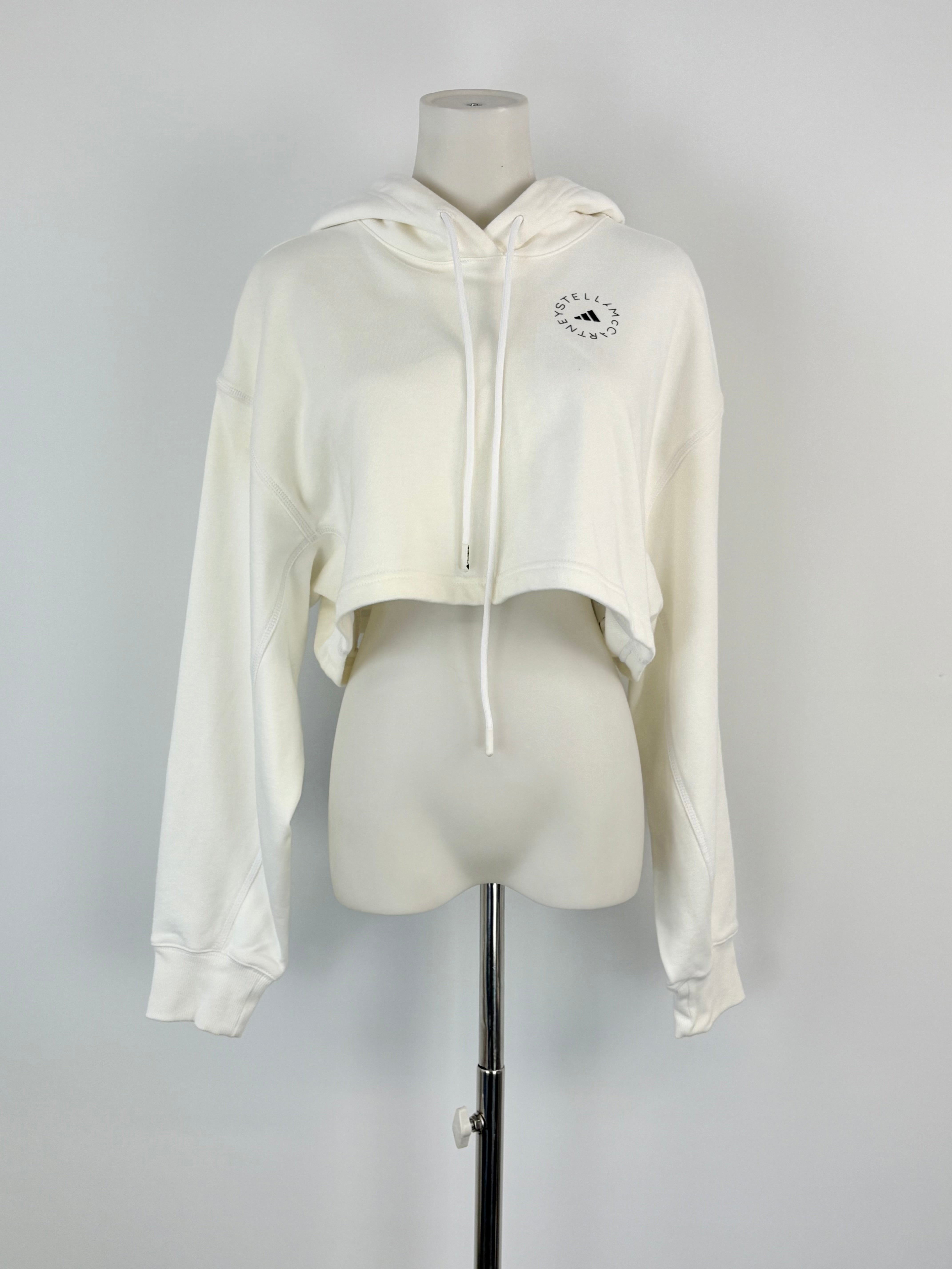 Adidas x Stella McCartney White Cropped Hoodie - AU8