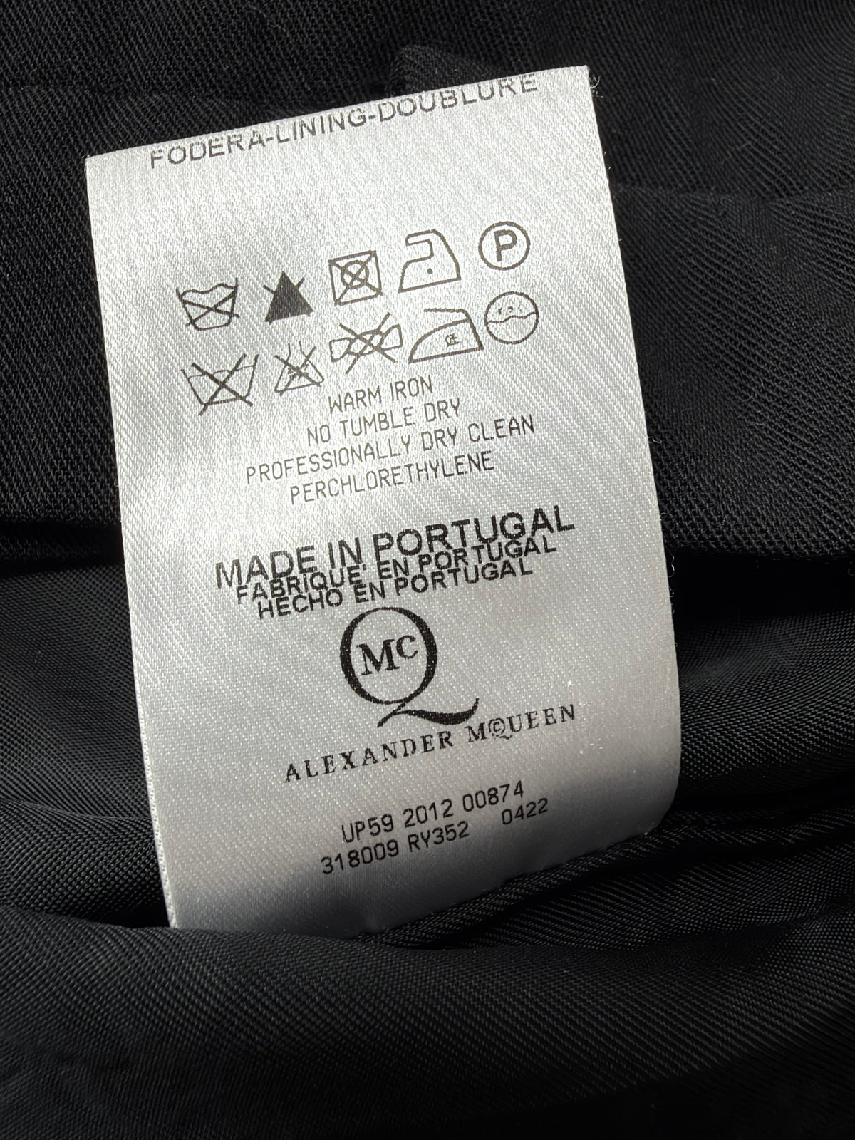 McQ 2012 Black Low-Rise Wool Slacks - AU10/12