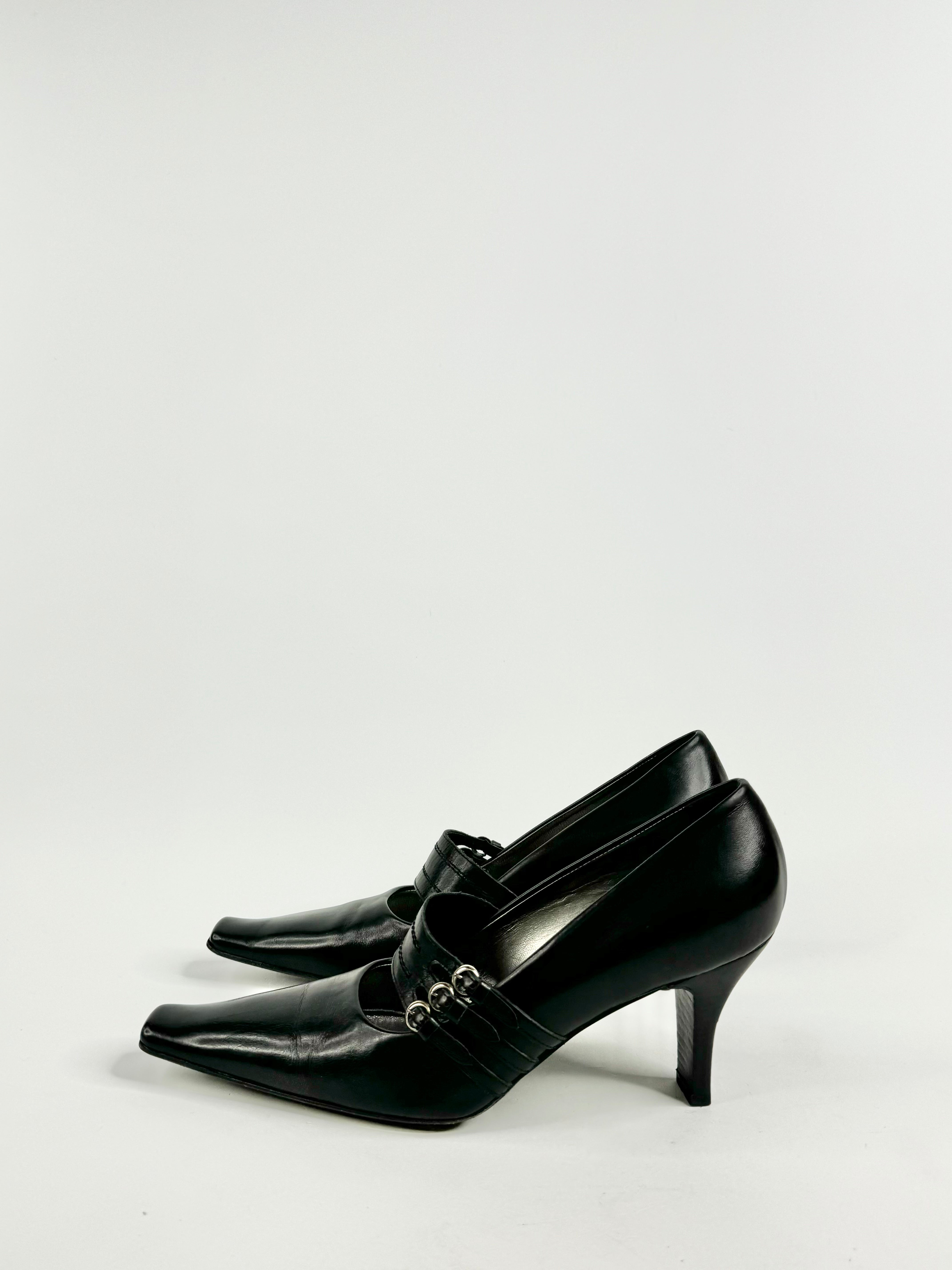 Vintage Bottega Pointed Toe Mary Janes - EU40.5