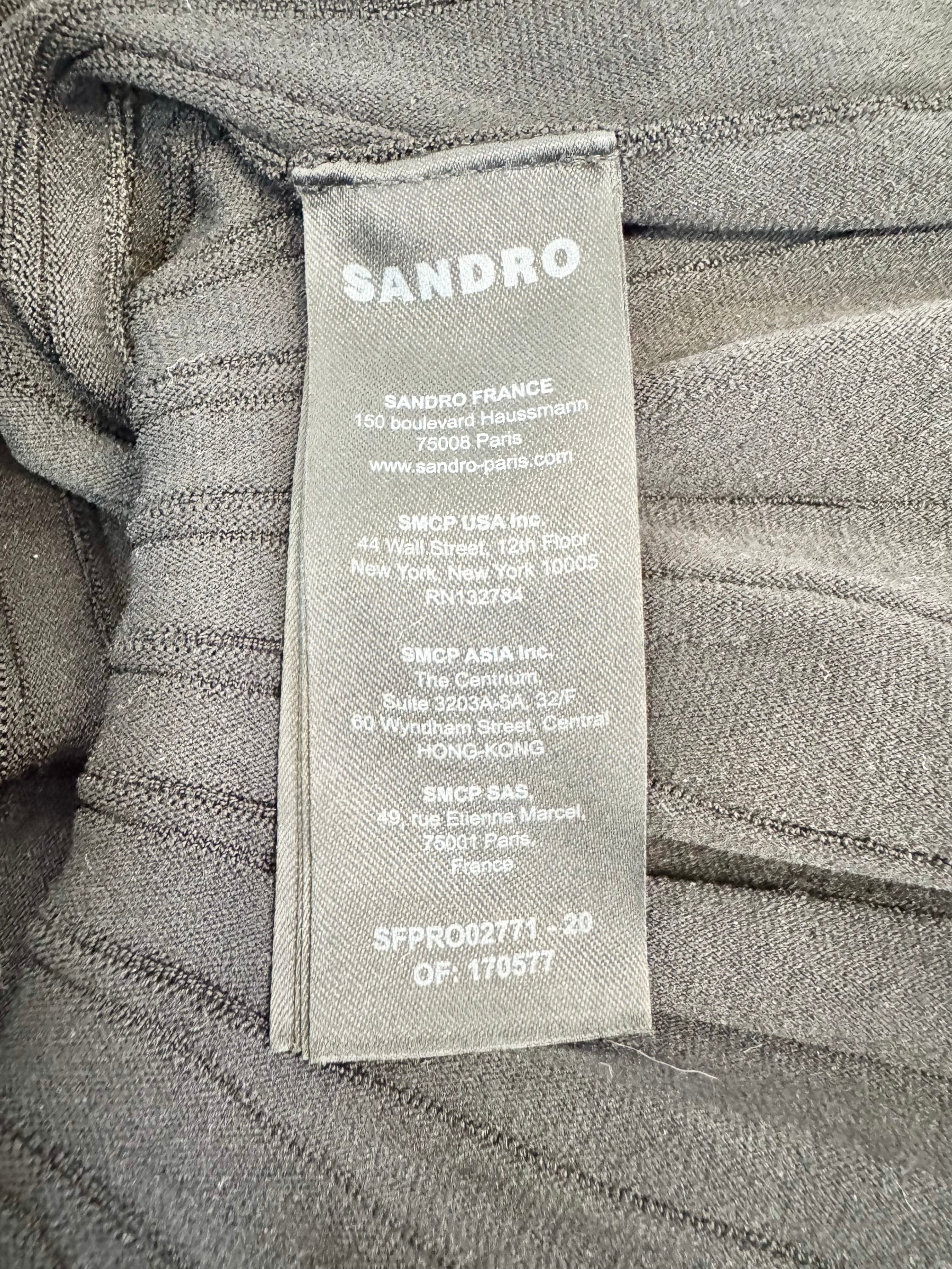 Sandro Black Flared Skirt Mini Dress - AU8