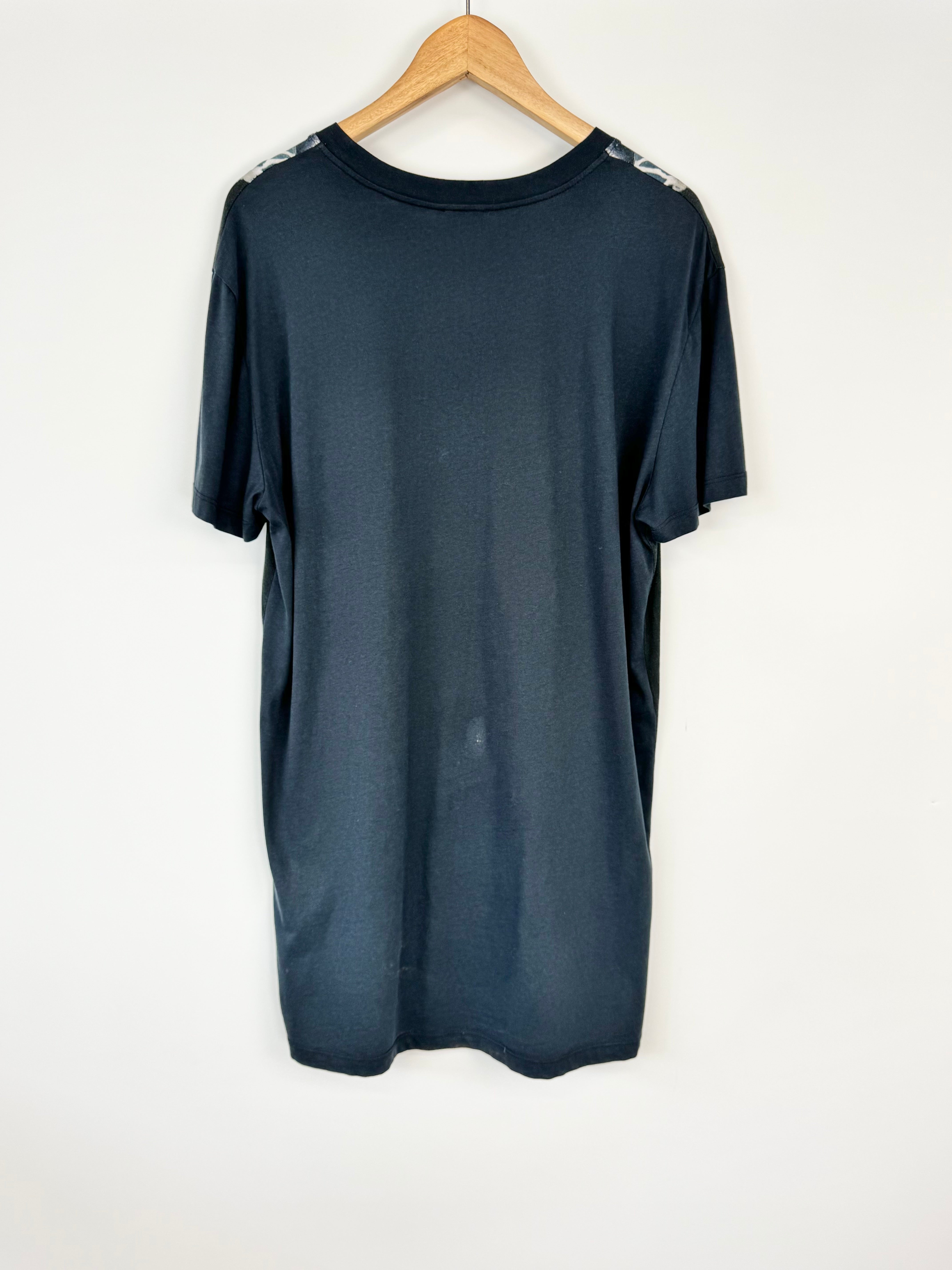 2013 McQ Blue & Grey 'Kaleidoscope Beetle' T-Shirt - AU12