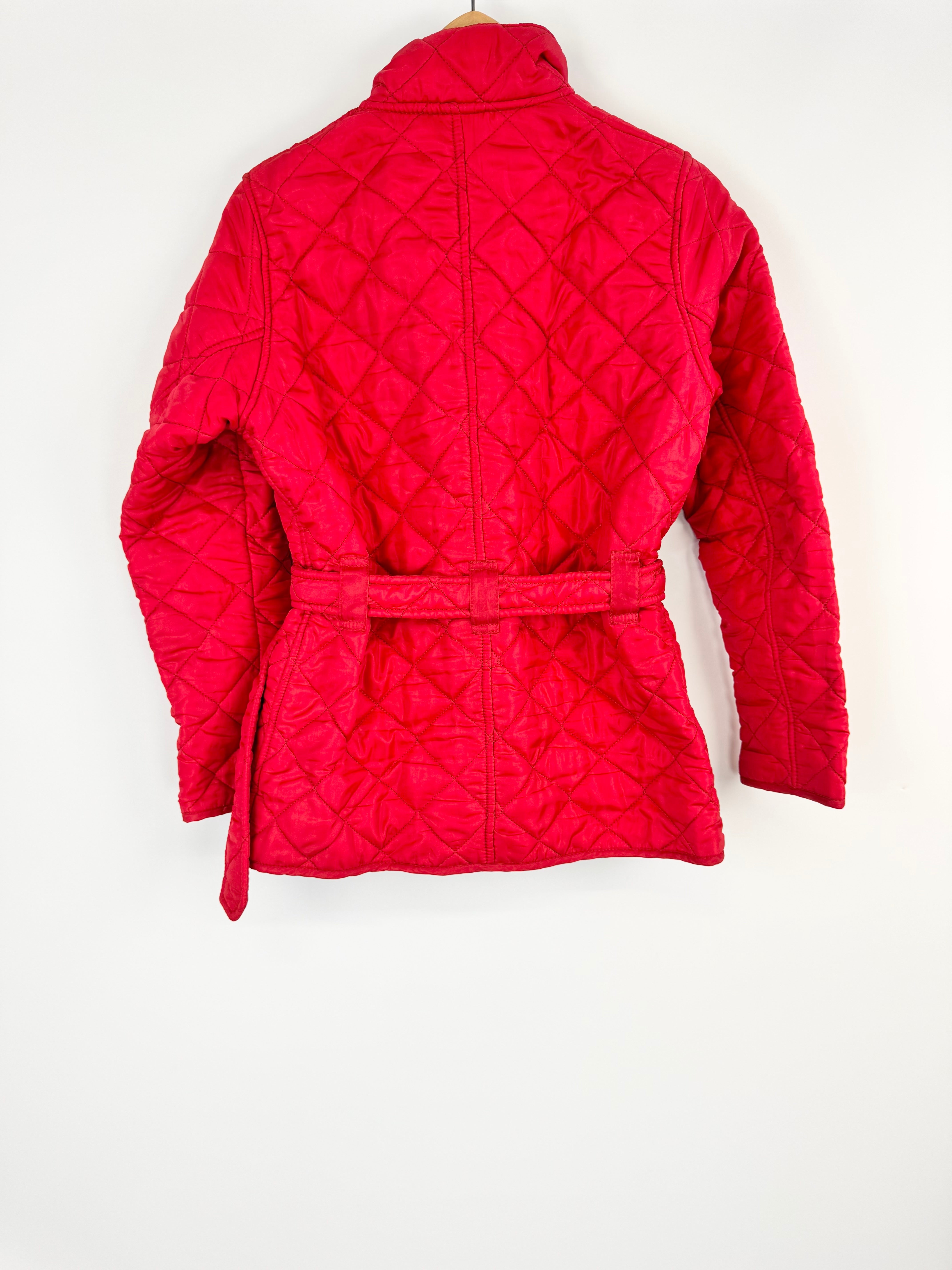 Barbour Red Quilted Belted Jacket - AU12
