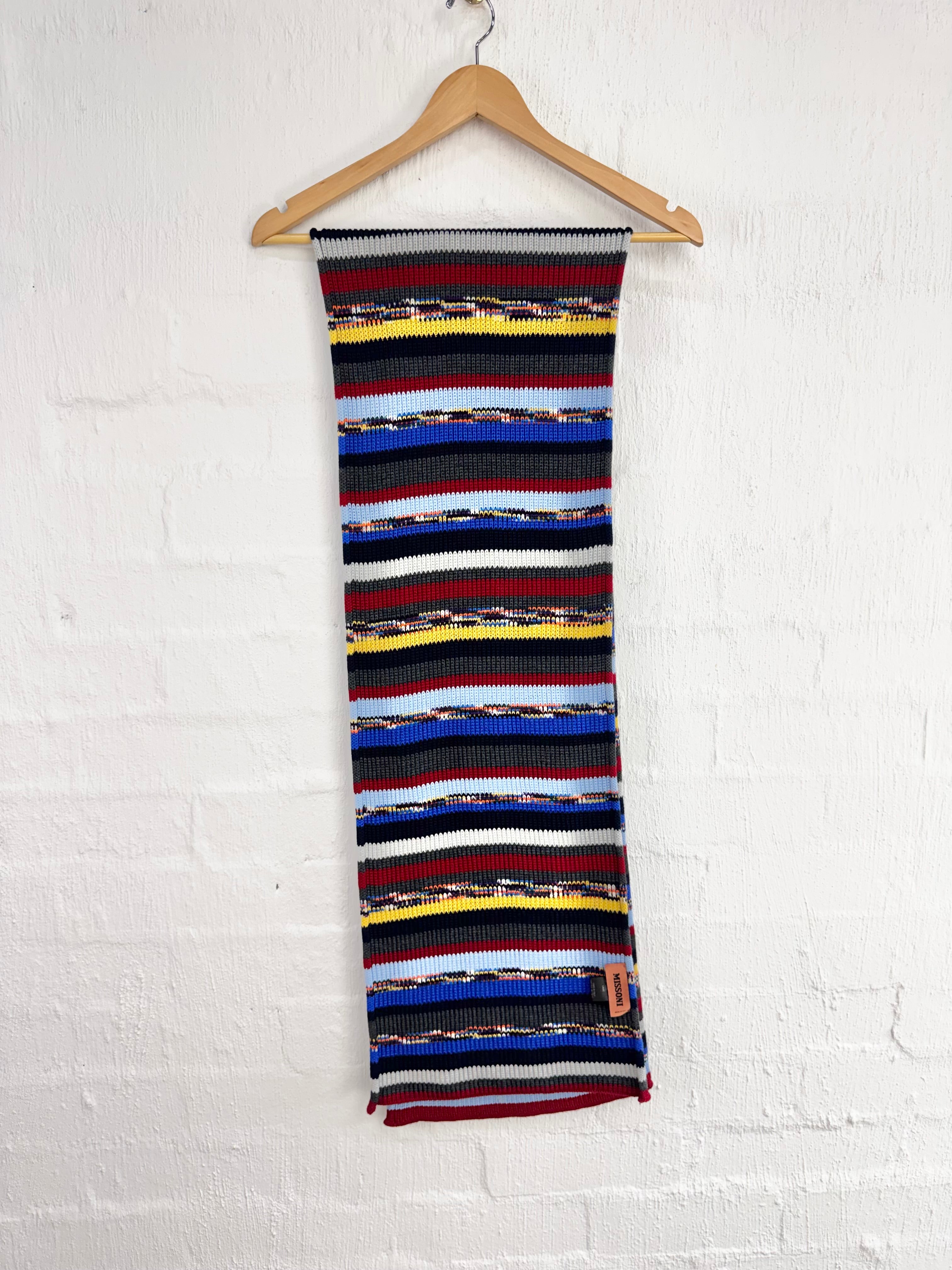 Missoni Rainbow Stripe Wool Scarf