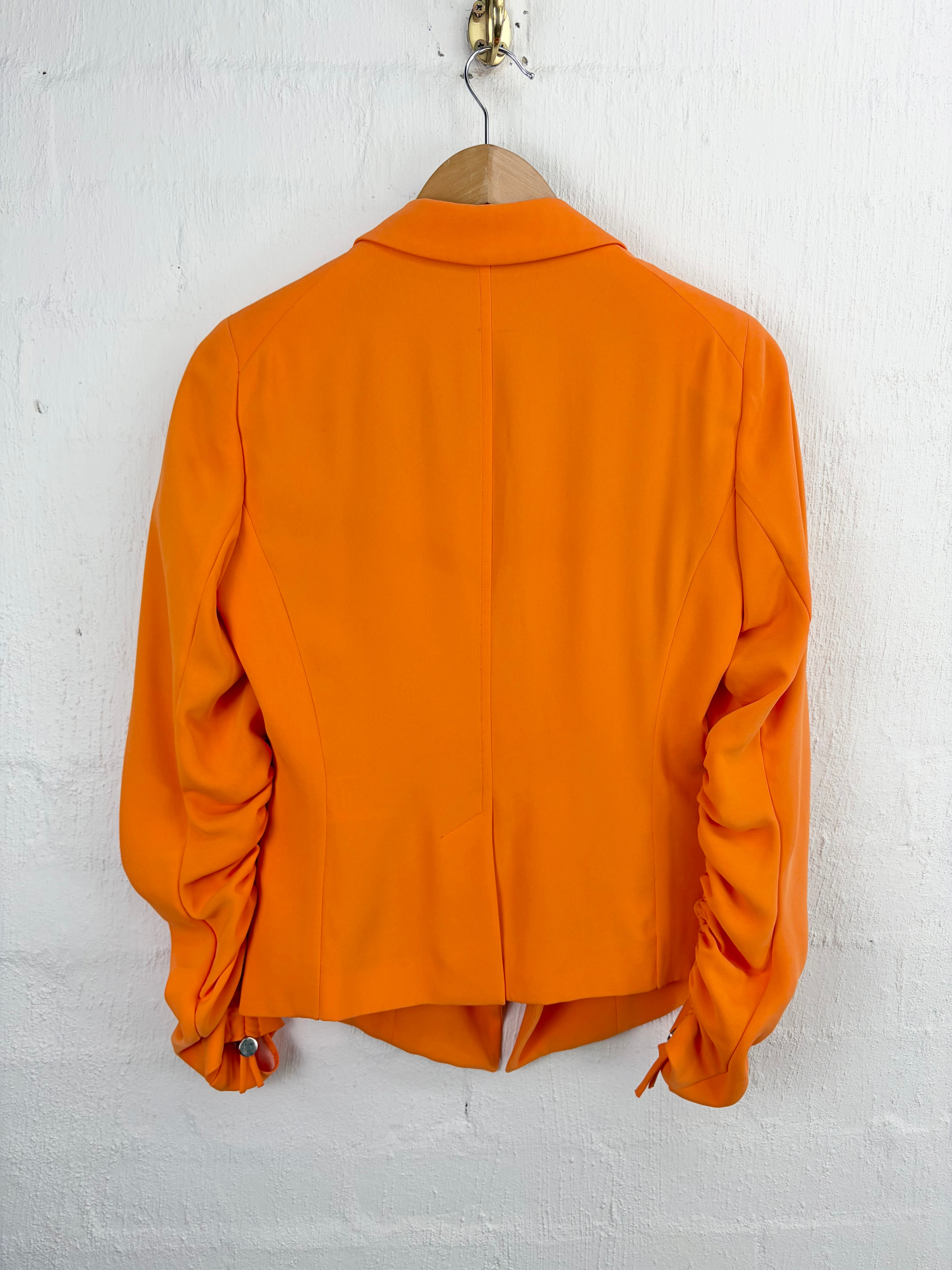 Versace Collection Spring/Summer 2011 Mandarin Ruched Sleeve Blazer - AU12