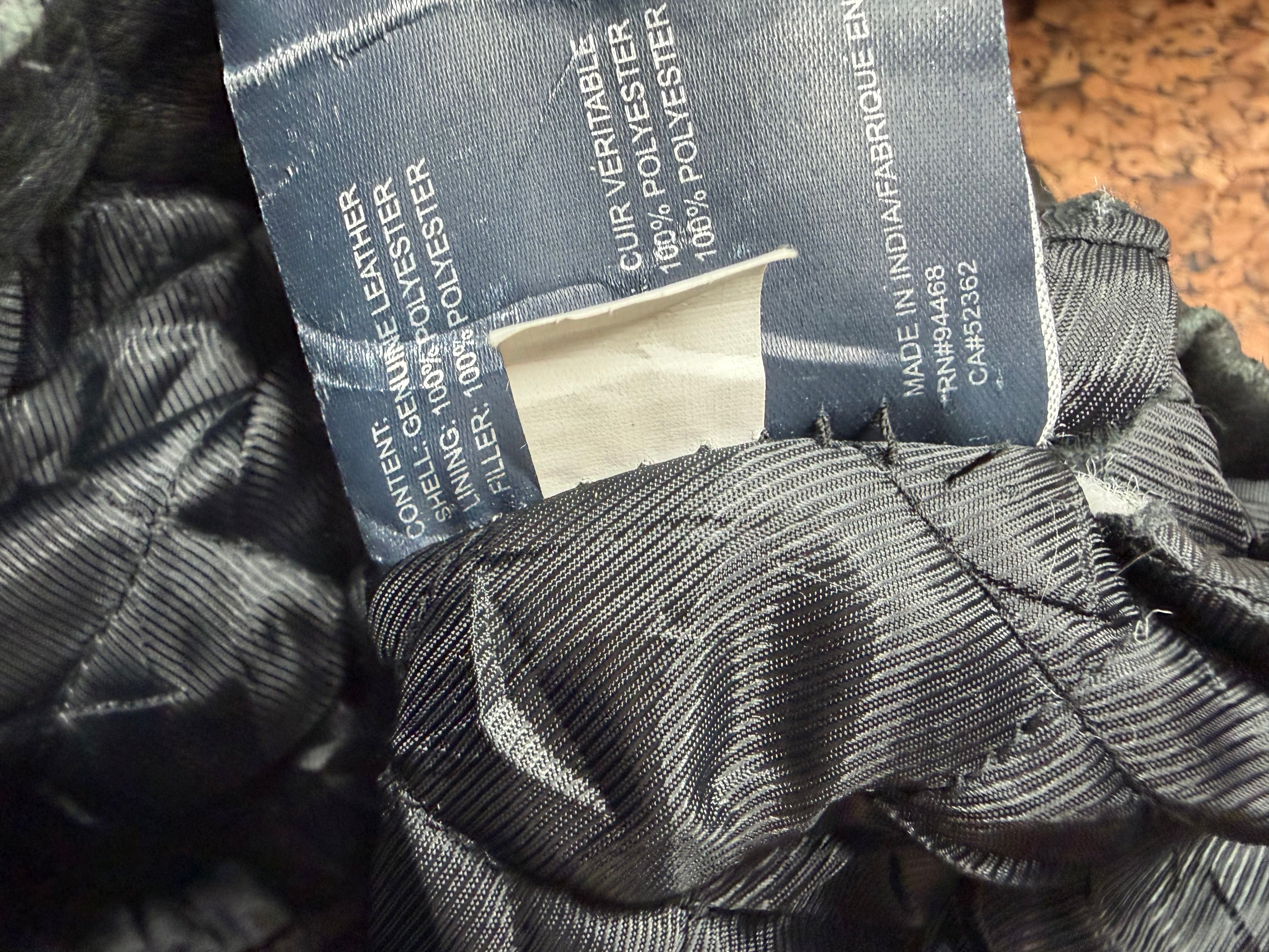 Nautica Black Leather Jacket - M