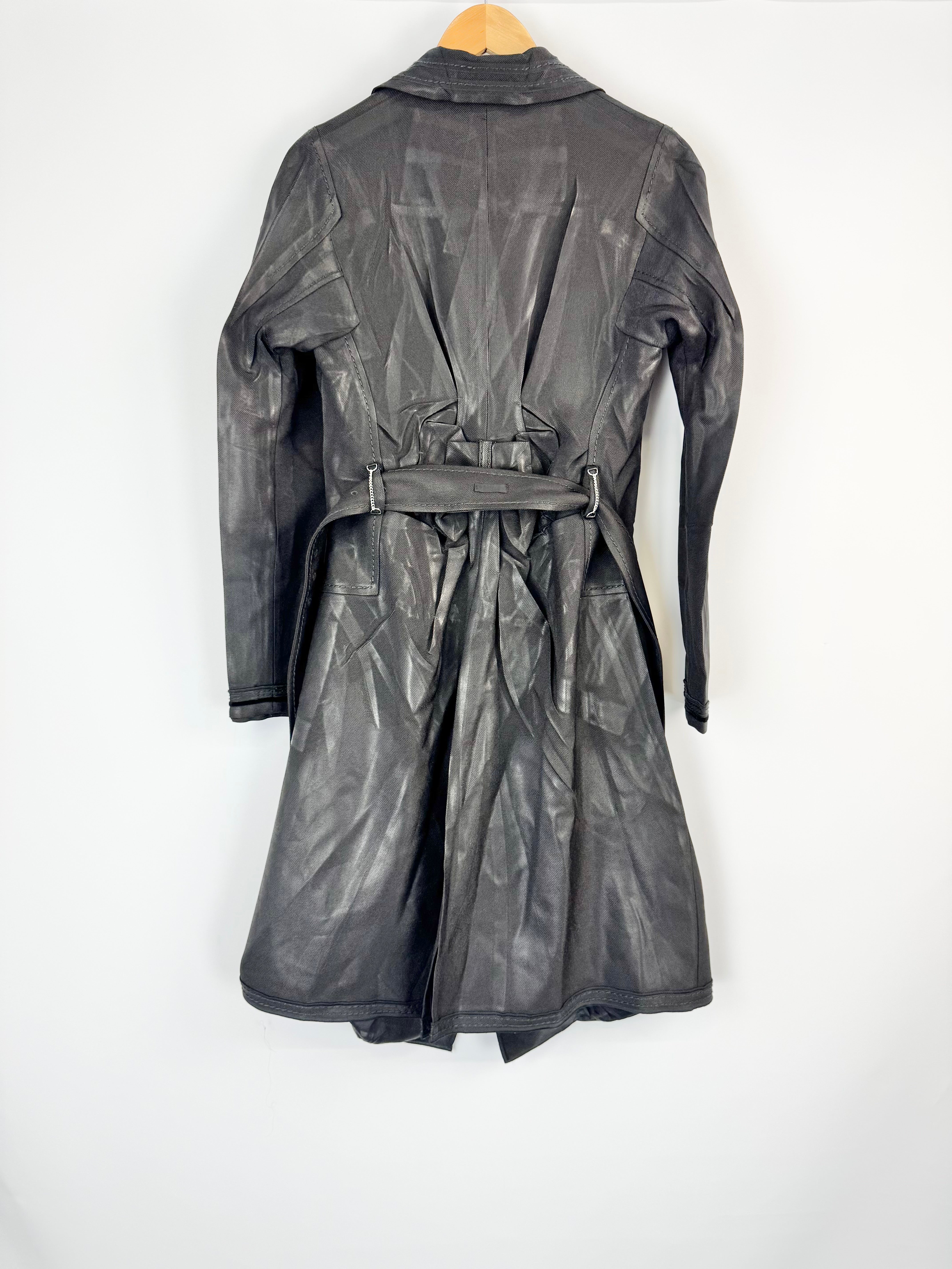 Marithe + Francois Girbaud Black Trench Coat Size - AU12