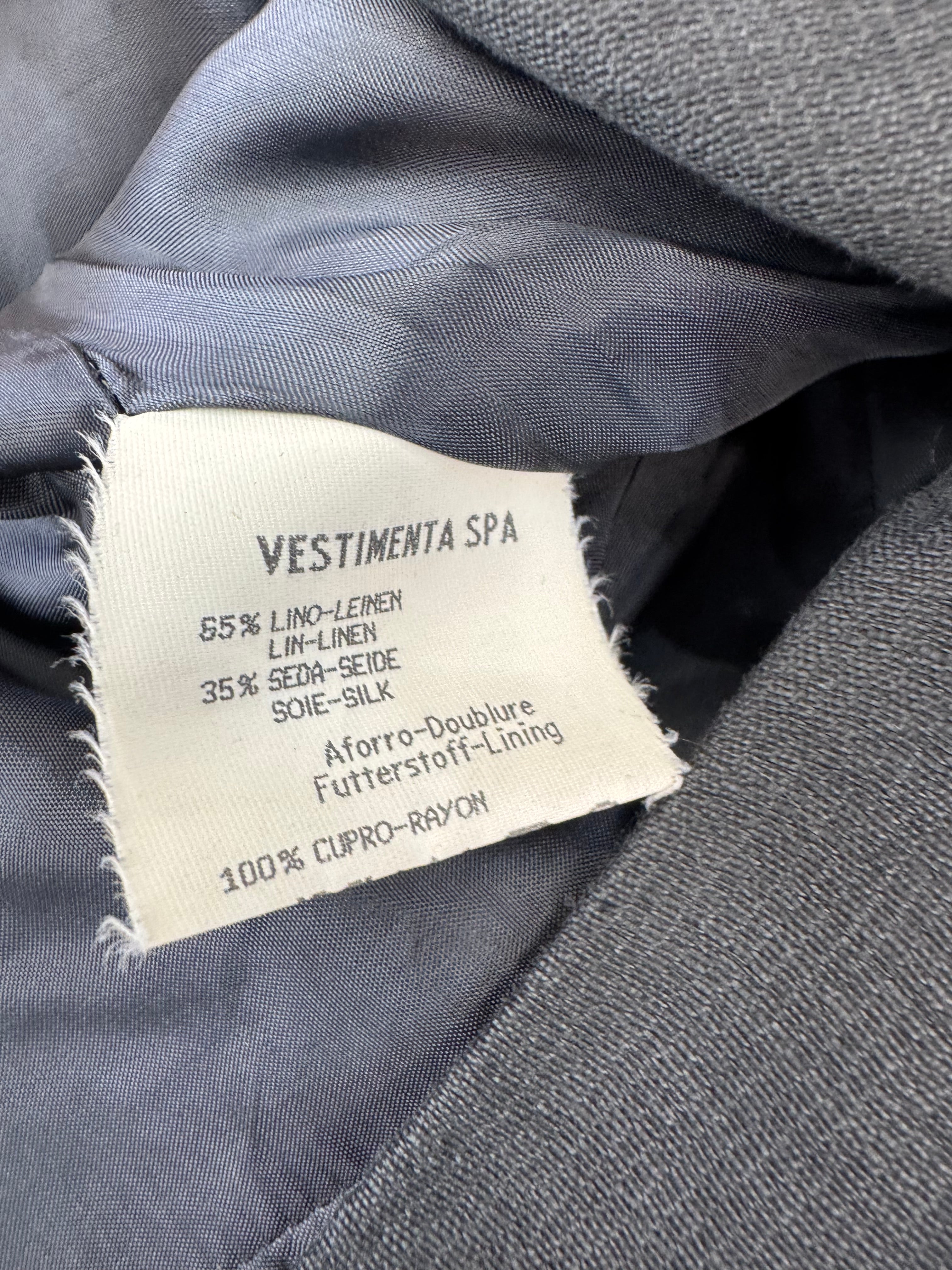 Giorgio Armani Ash Grey Linen & Silk Blazer - AU12