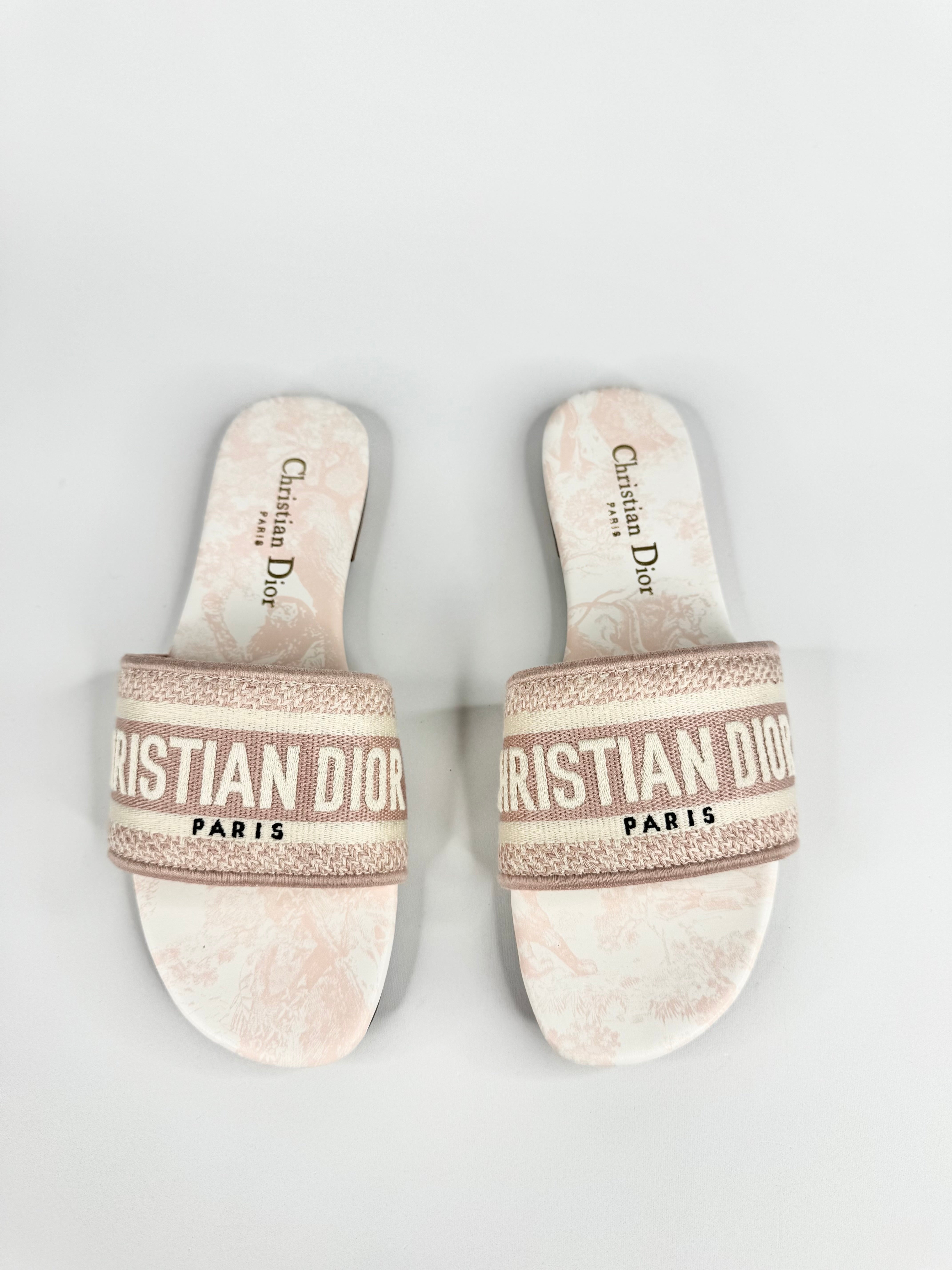 Christian Dior Blush Pink 'Dway' Slides - EU37