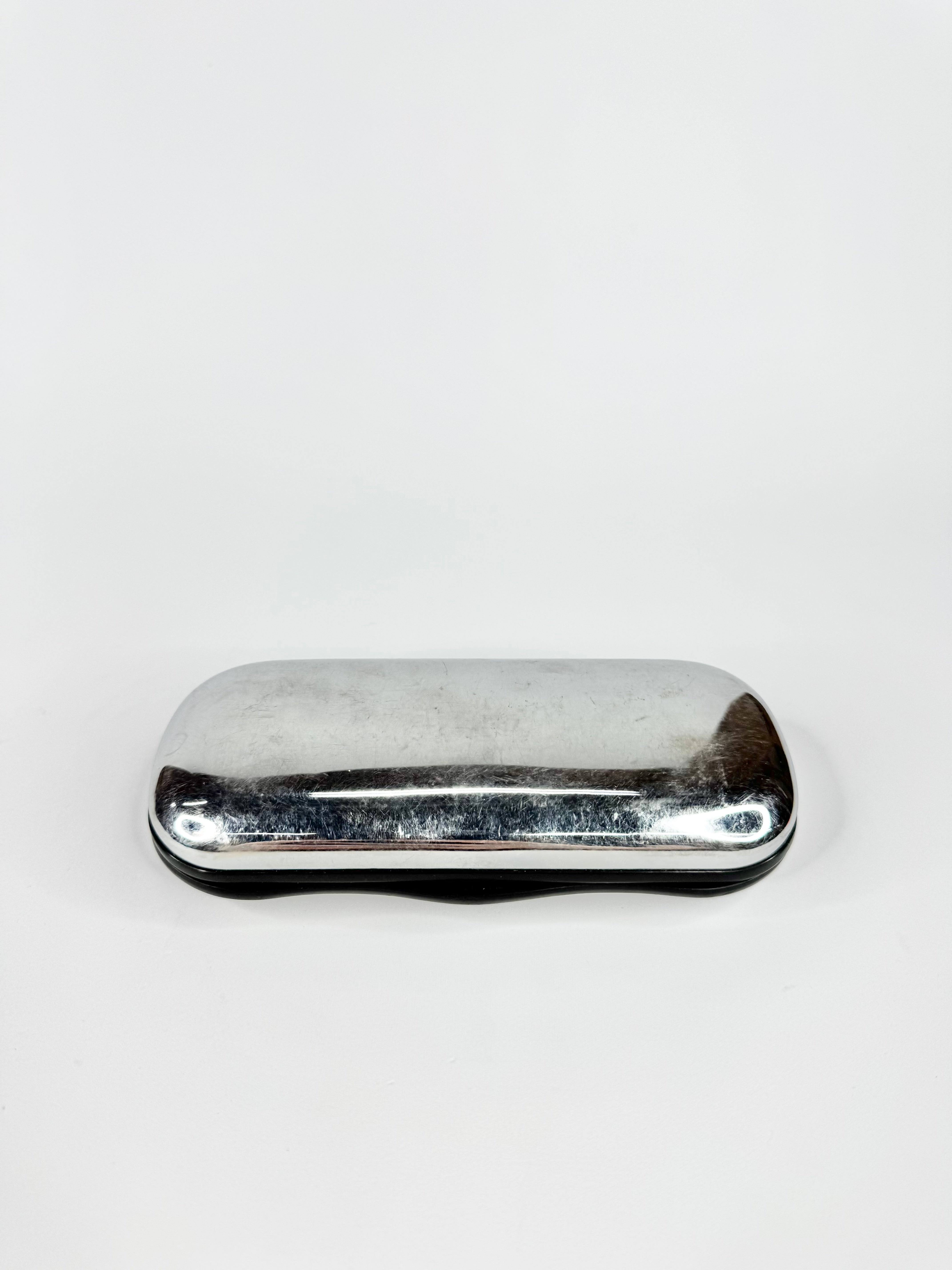 Vintage Gianni Versace Black Oval Frame Sunglasses