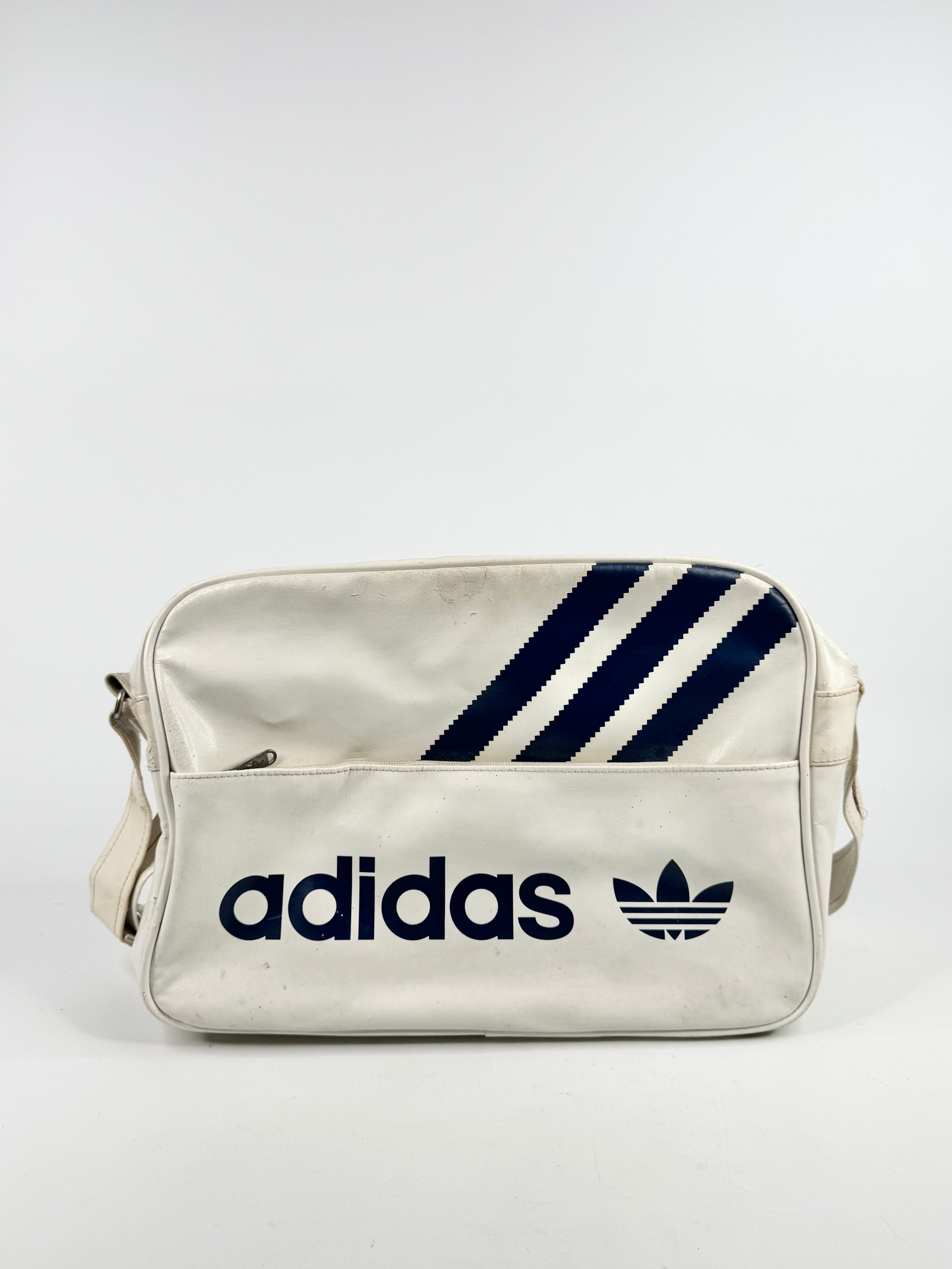 Vintage Adidas Cream Vinyl Bag
