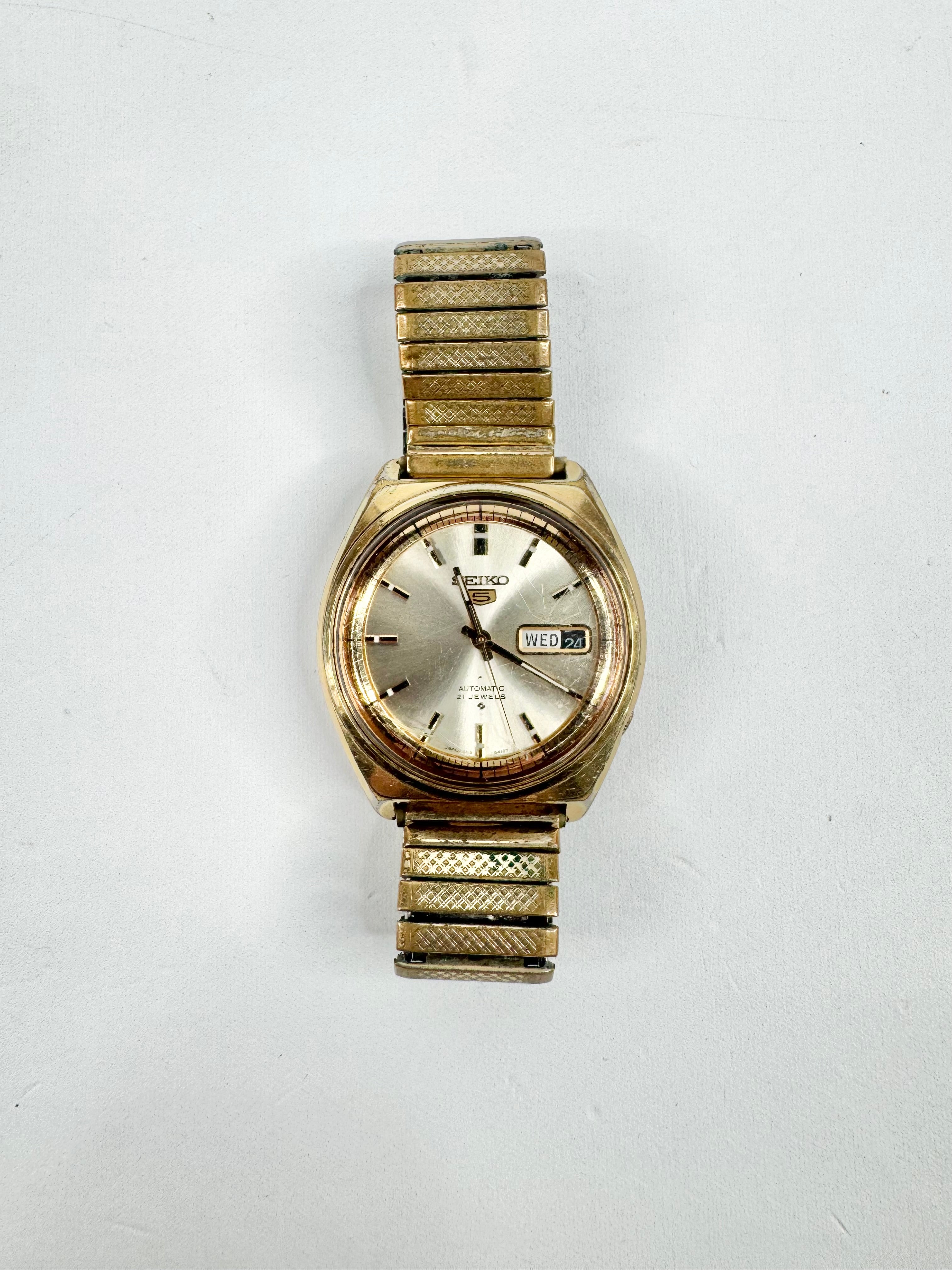 Vintage Gold Toned Seiko Automatic 12 Jewel Watch