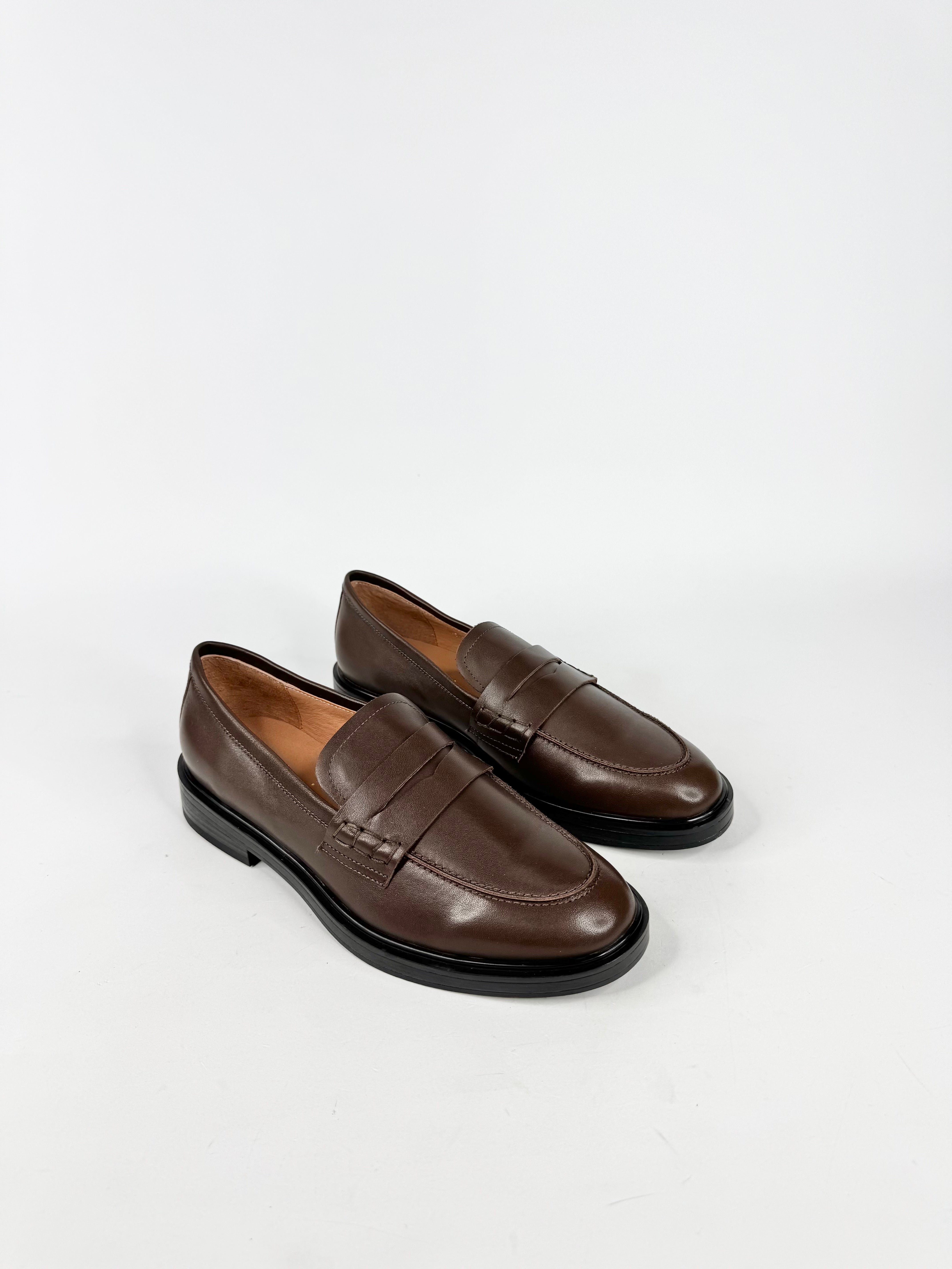 MFW Diana Ferrari Sienza Dark Choc Leather Loafers - EU37