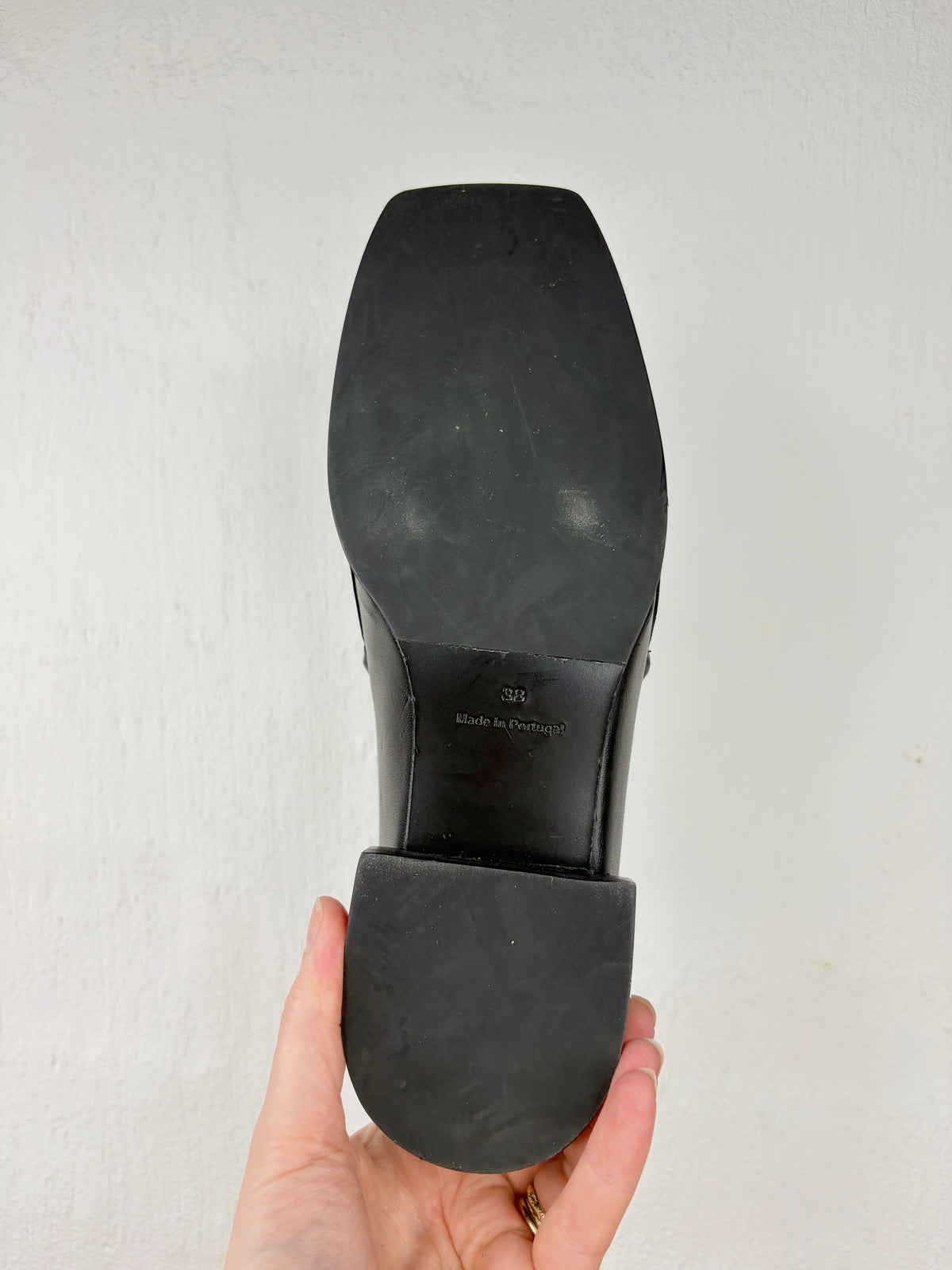 Cos Sleek Black Leather Loafers - EU38
