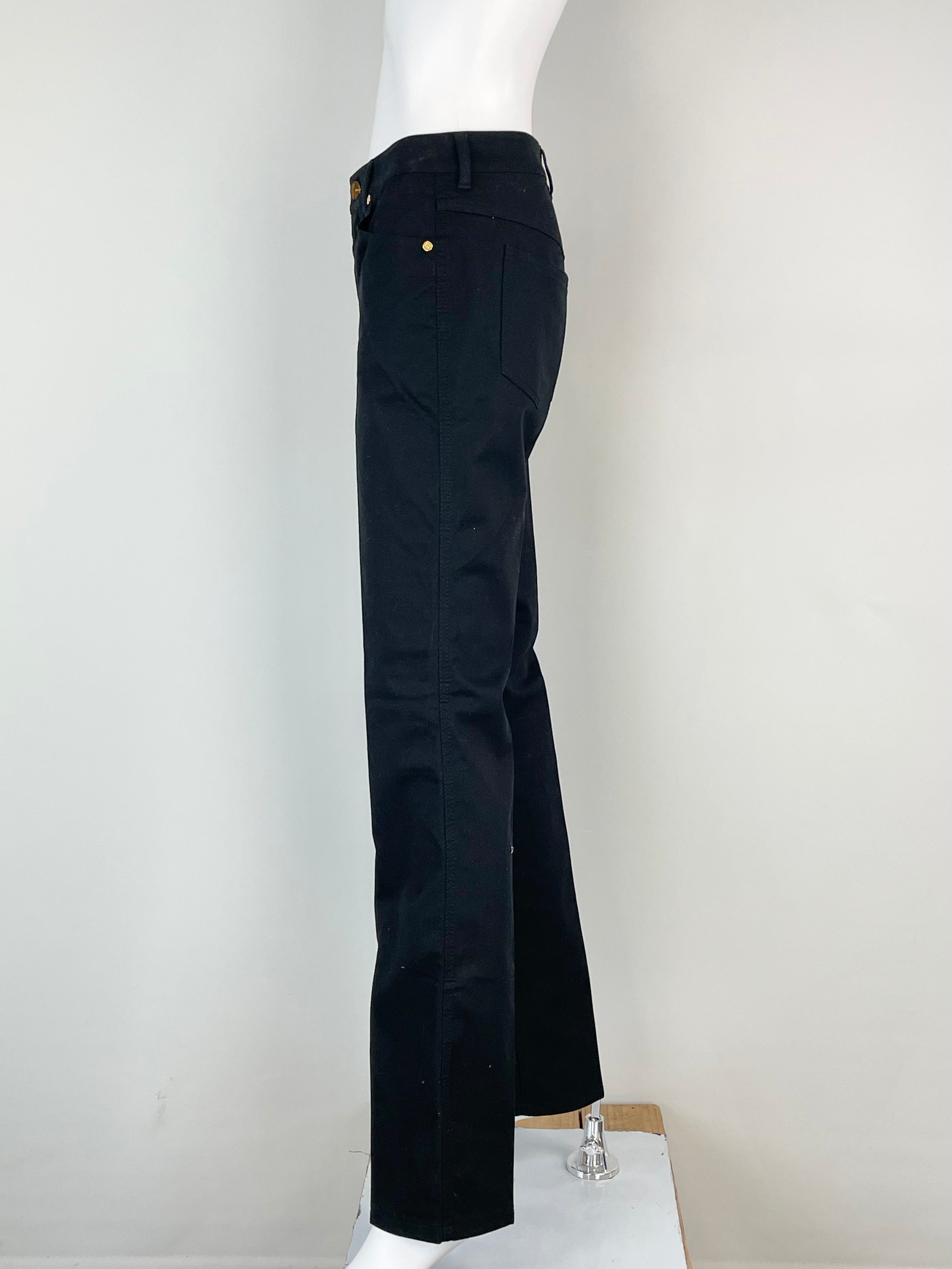 Escada Black Denim High Rise Straight-Leg Tessa Jeans - AU6/8