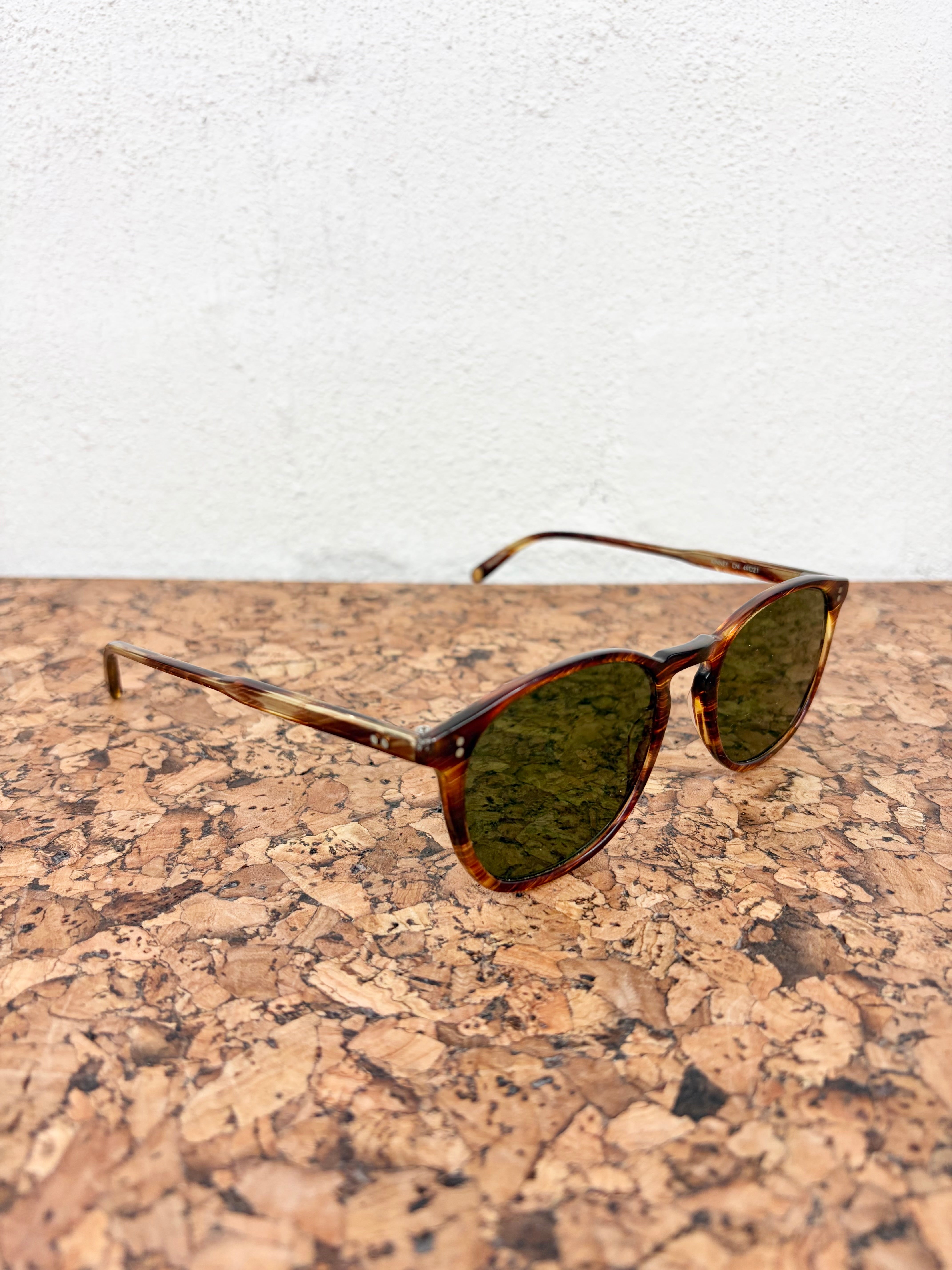 Garrett Leight 'Kinney' Pacific Teak/Semi-Flat Pure G15 Polar Sunglasses